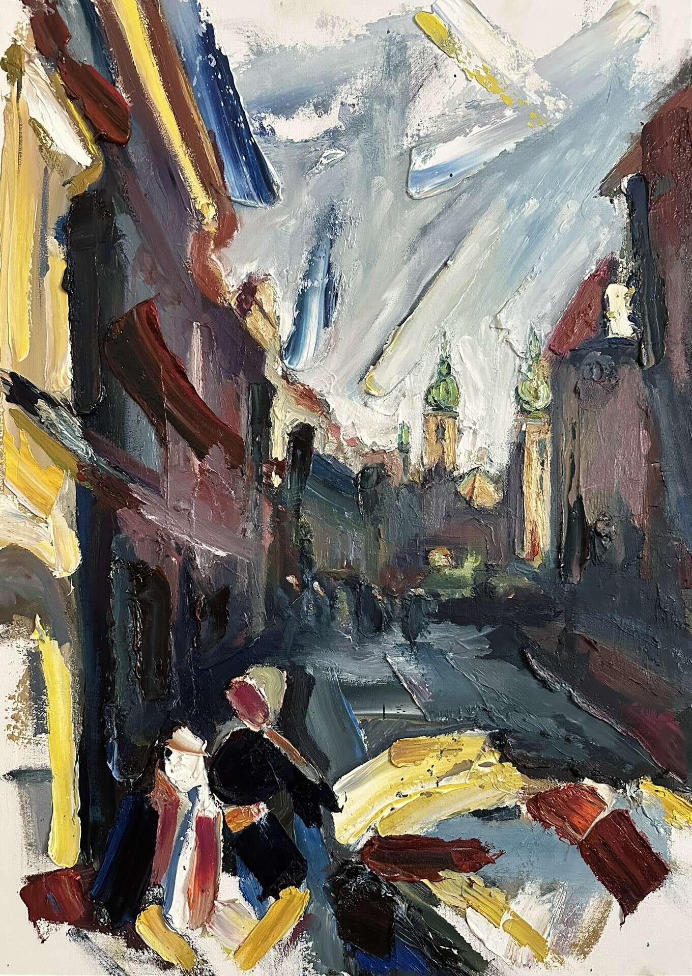 Vor der Brücke zur Stadt  - Noah Rennebaum 1