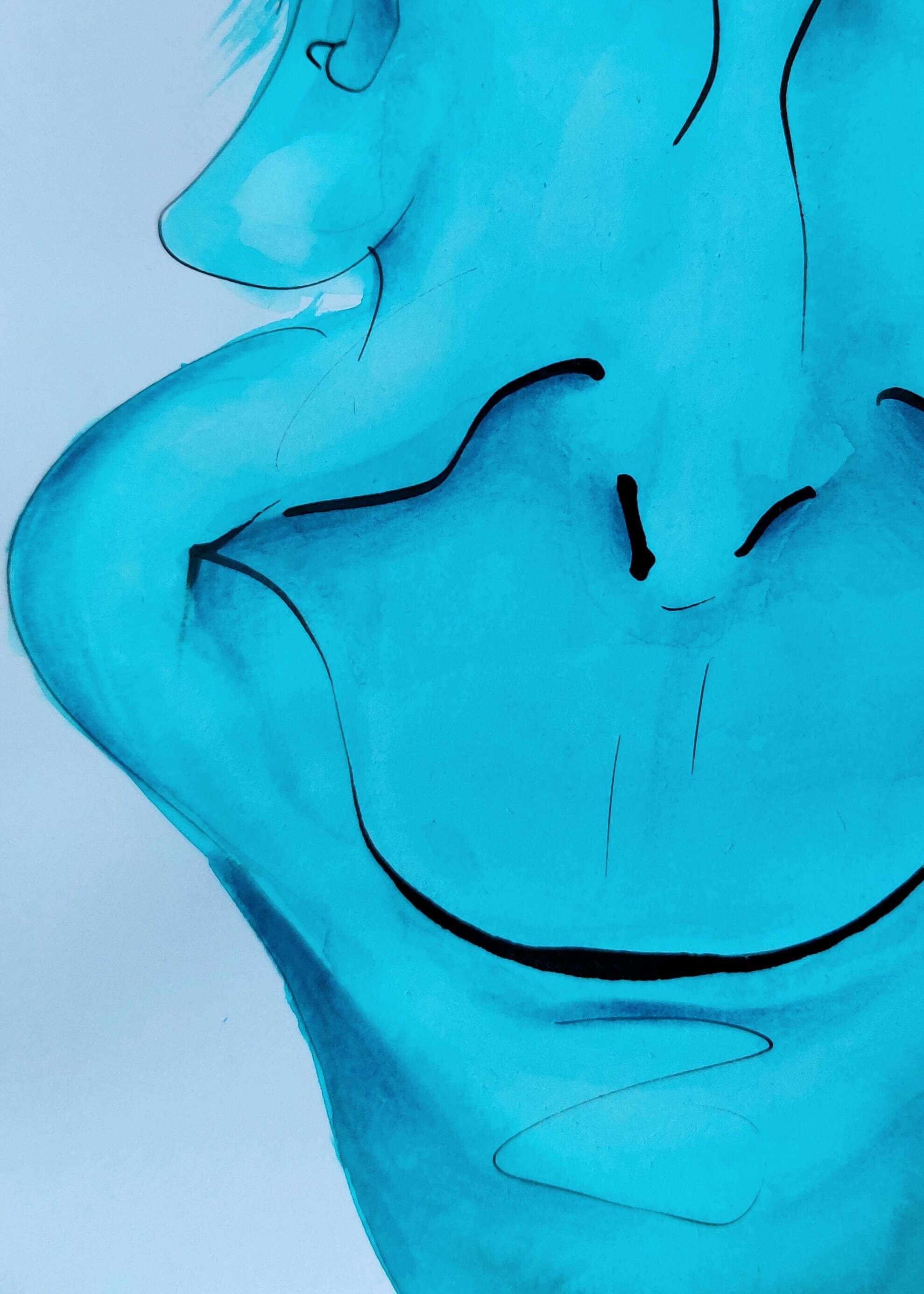 Durchdringender Blick - Karikatur eines Wesens - Alexander Straub 4