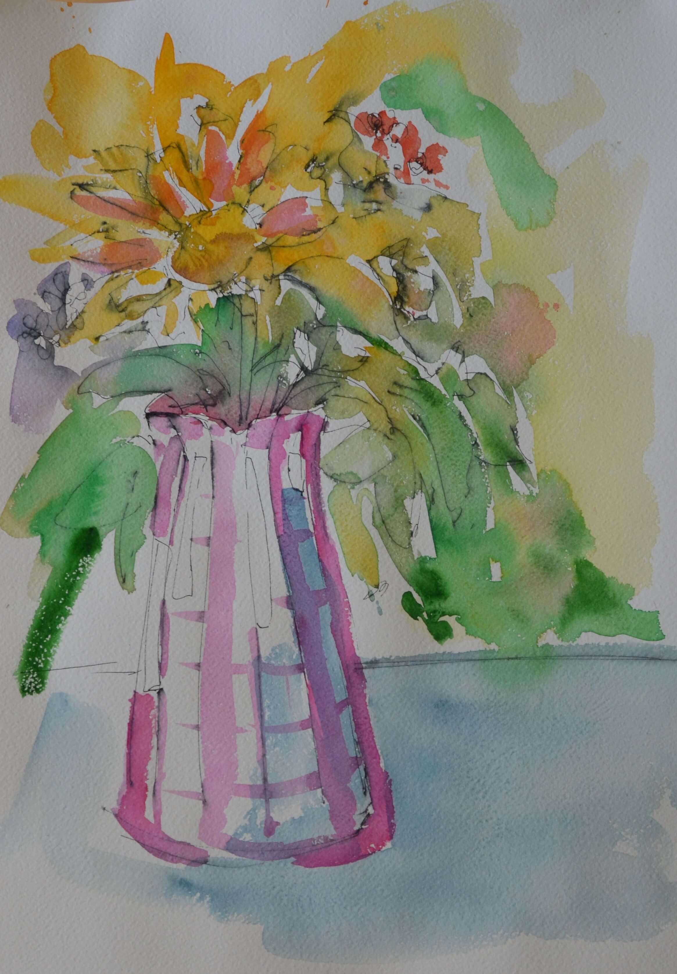 Sonnenblumen in Vase - Studie 38 - Sara Wimmers 1
