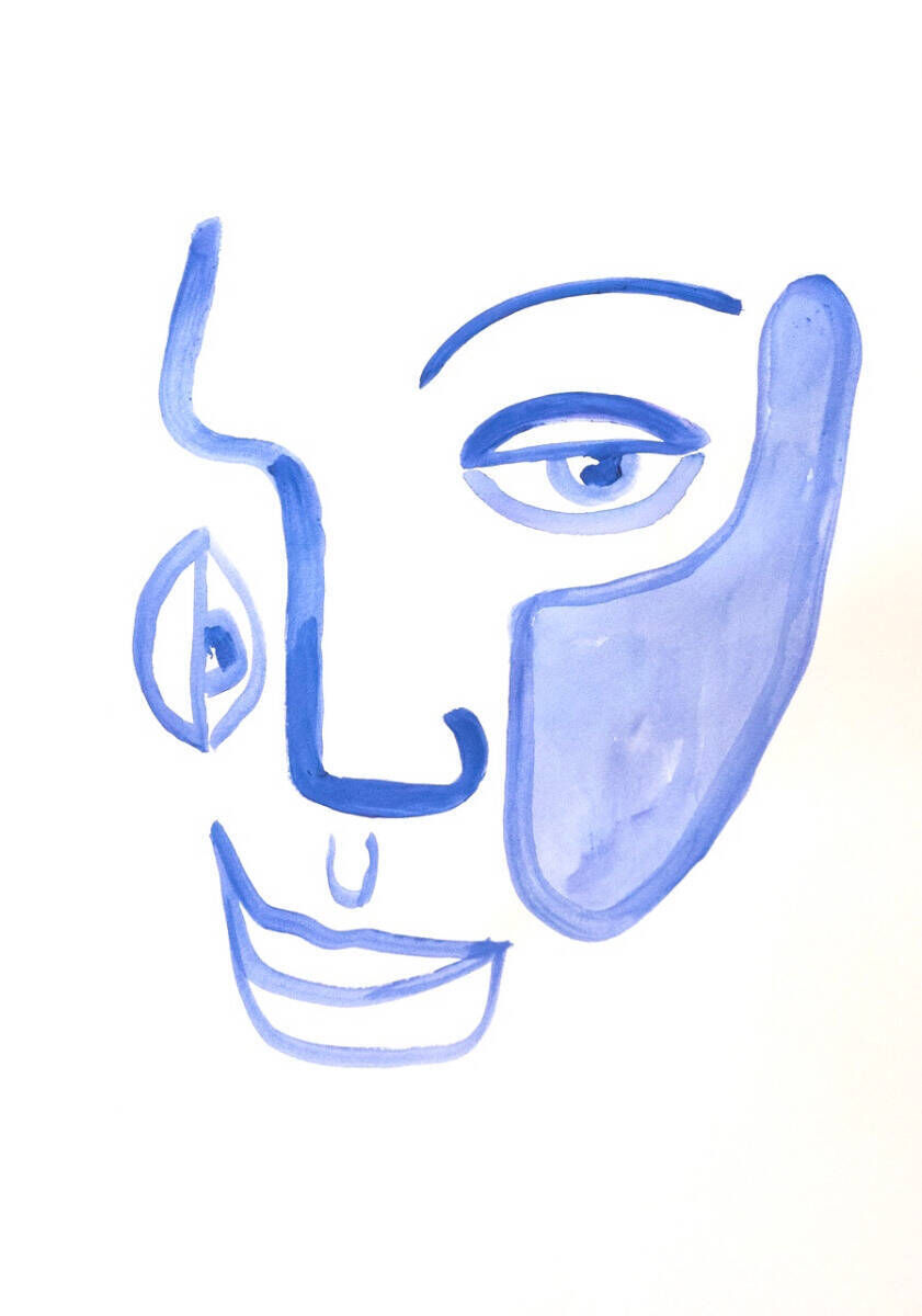 Blaues Gesicht I.