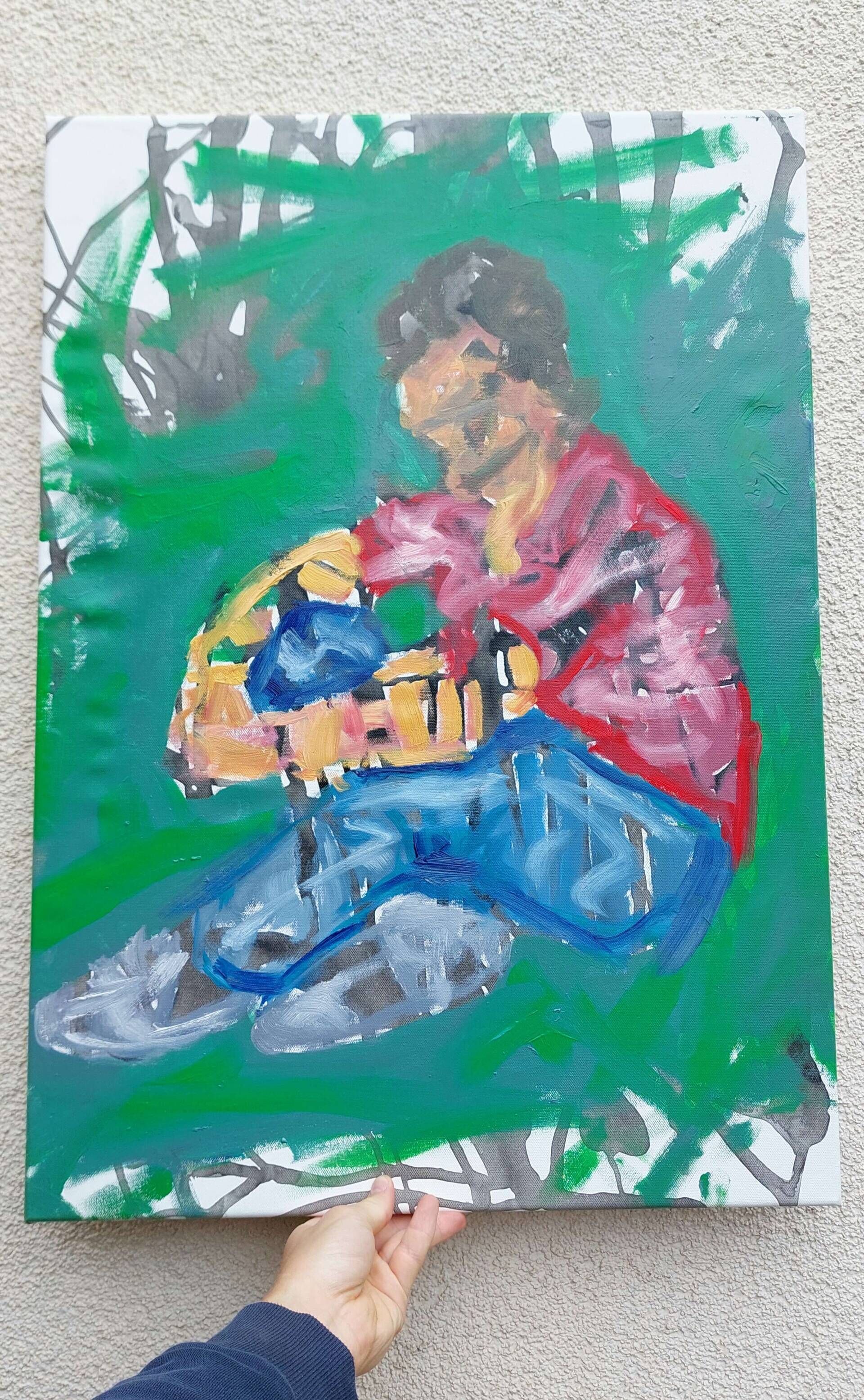 Im Gras sitzend  - Alexander Straub 2