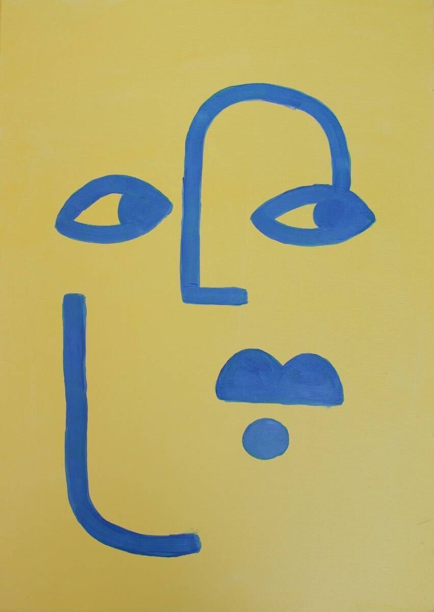 Blaues Gesicht