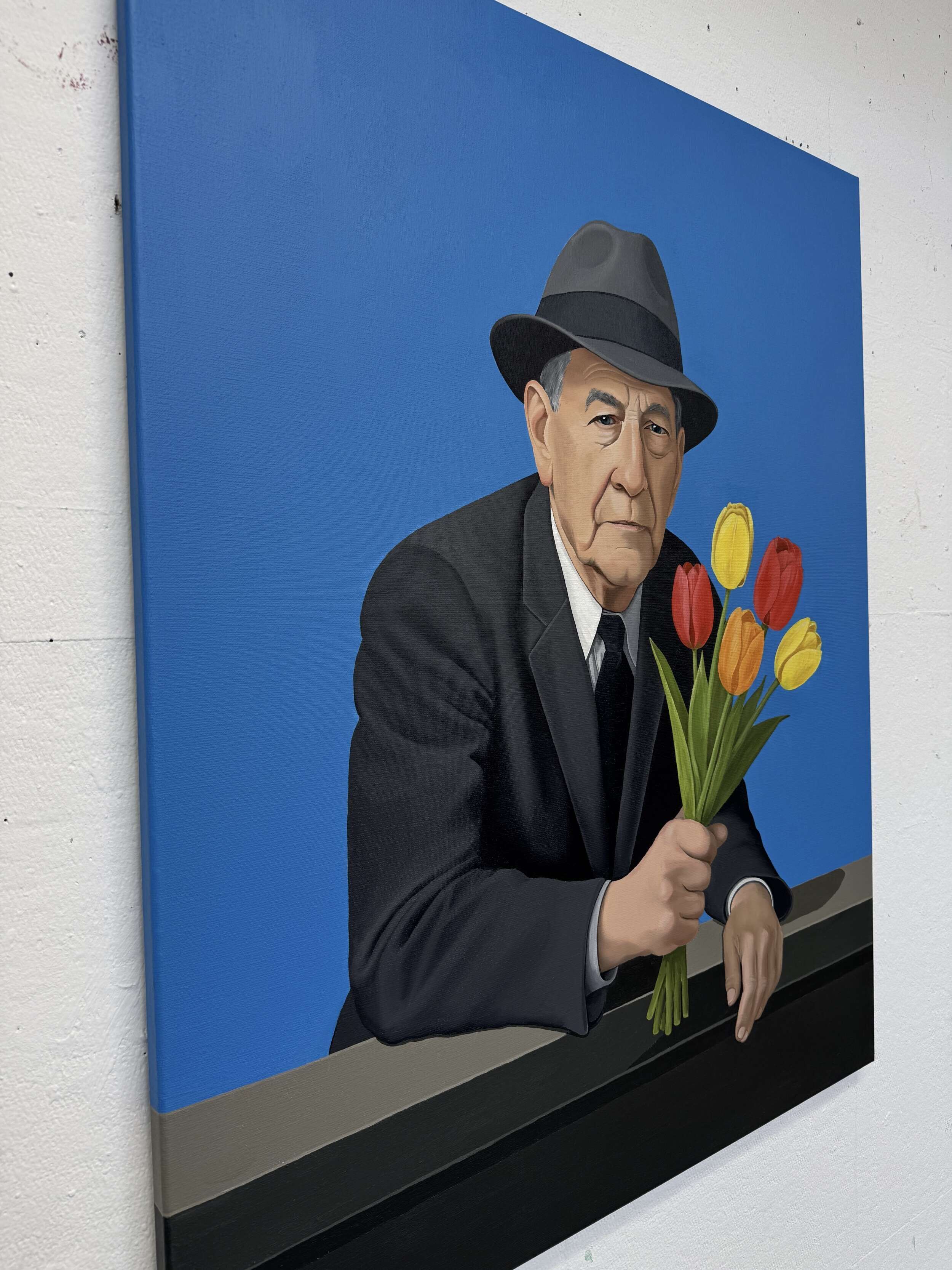 Mann mit Tulpenstrauß  - Julia Oleinicenko 1