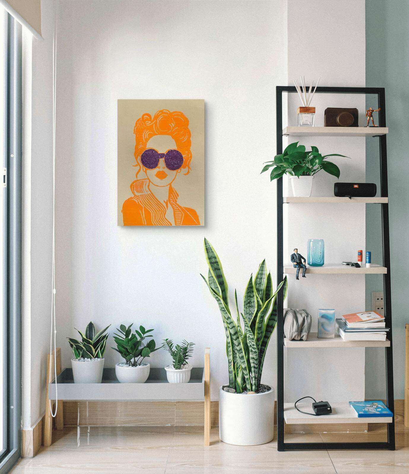 SOMMERGIRL VI Linoldruck - Sybille Stein 8