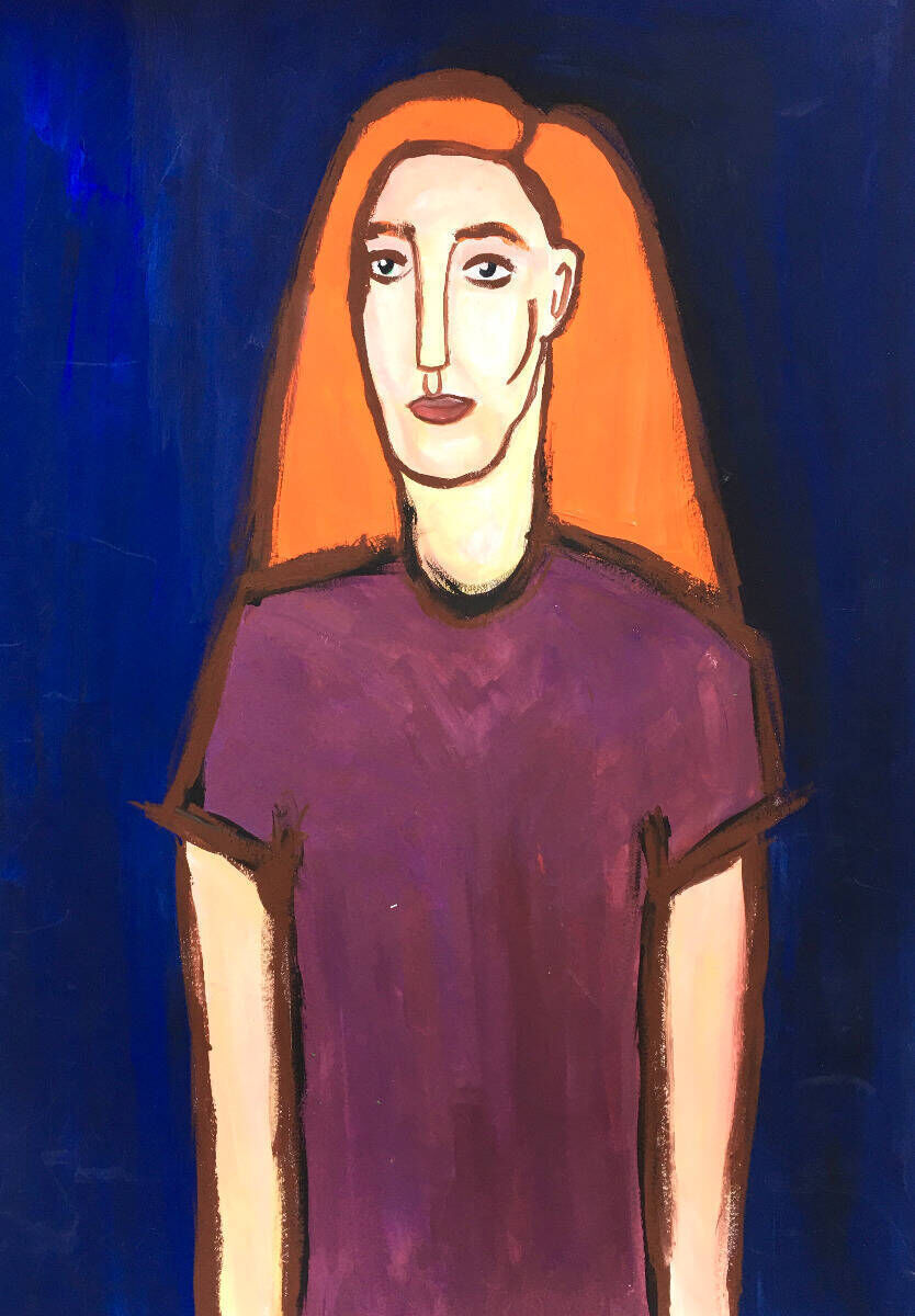 The girl with the red hair