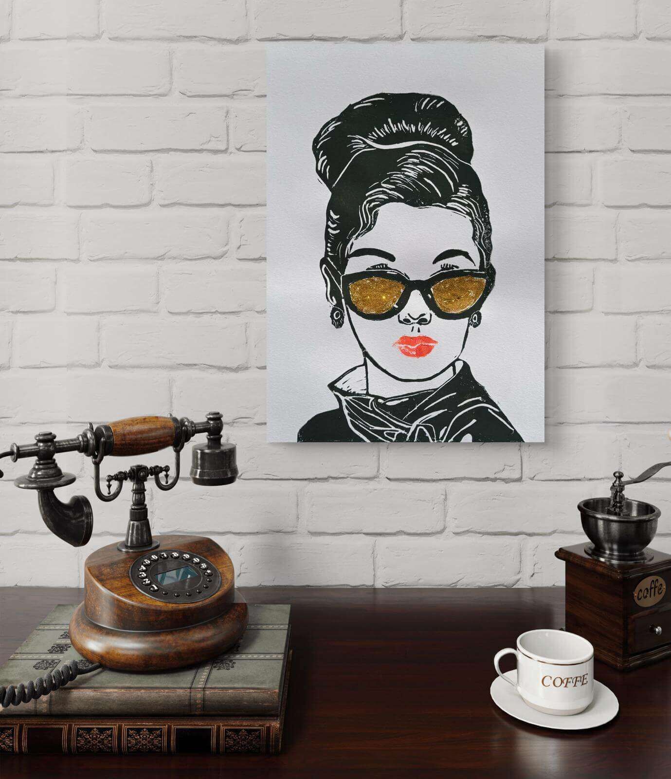 THE COOL GIRL 03 Linolschnitt - Sybille Stein 5