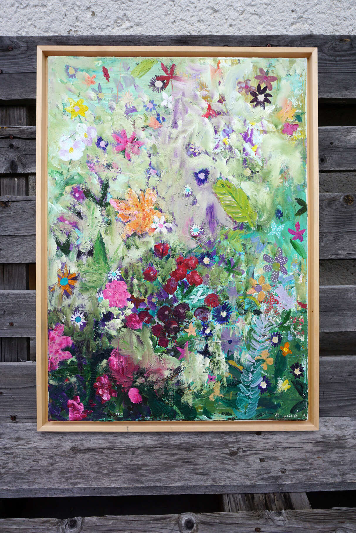 Abstraktes Bild mit Blumen - Christian Herzig 2