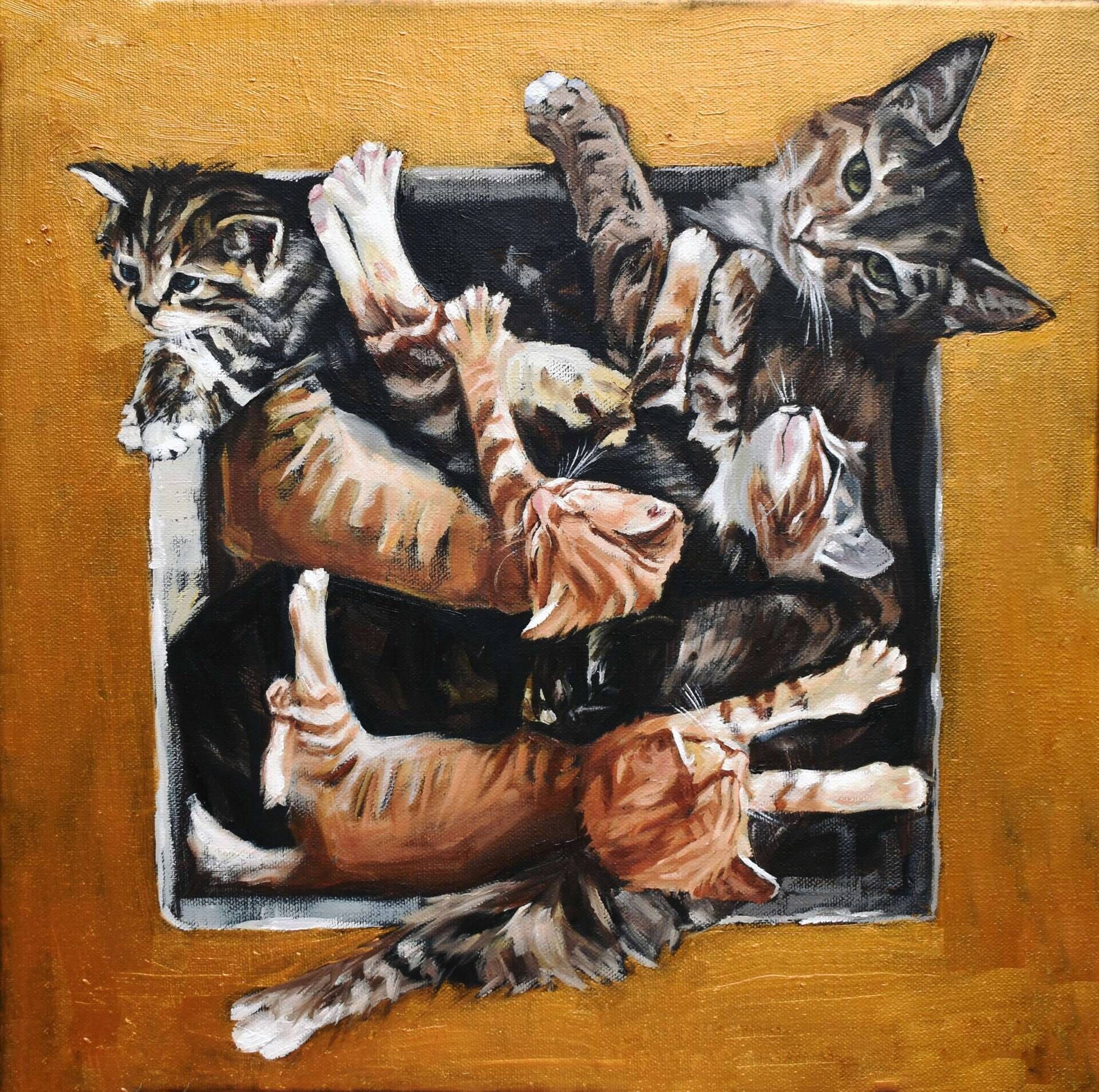 Gold Cat Square - Yelyzaveta Slobodeniuk 1