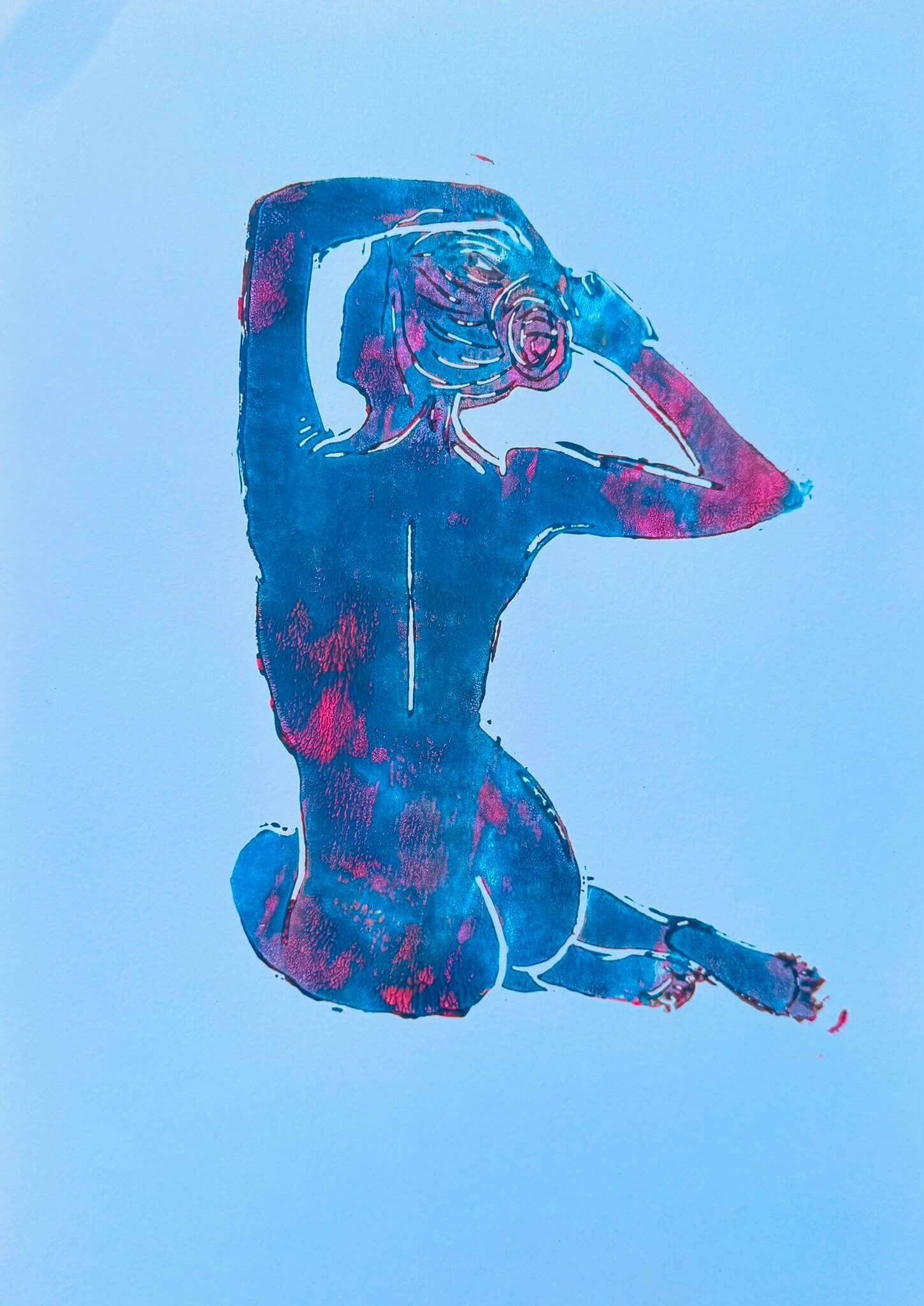 BODY 03 - Linolschnitt - Sybille Stein 1