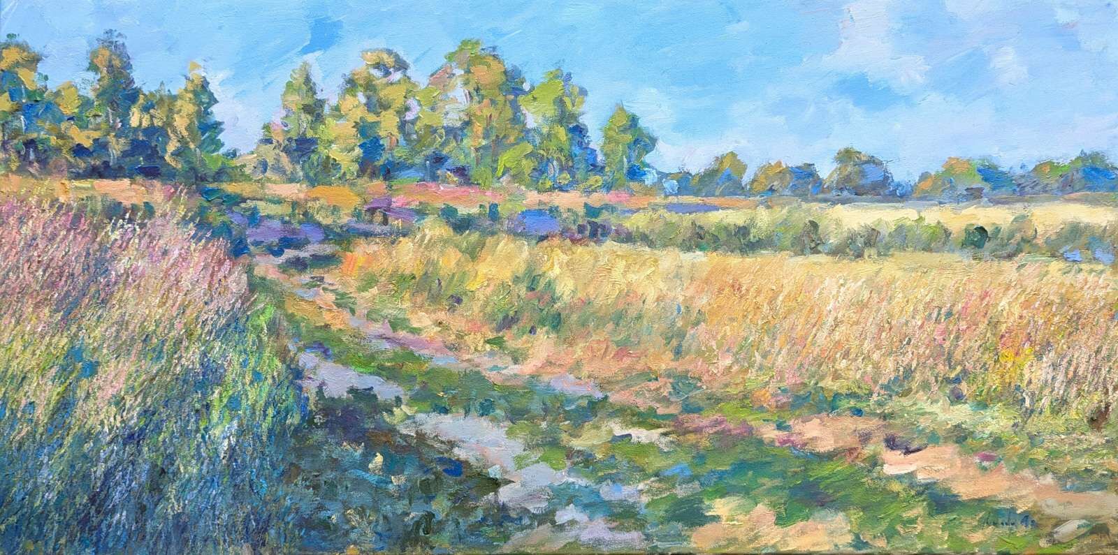 Feldweg zum Fluss - Genady Arkhipau 1