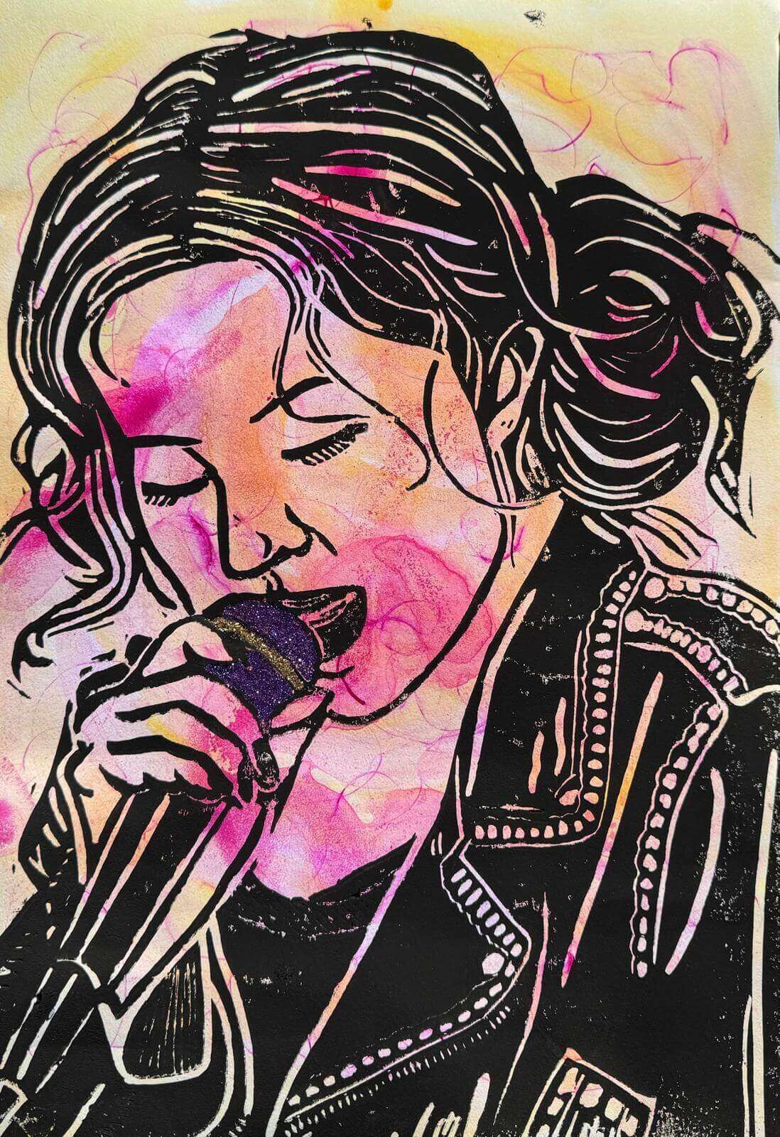 ROSE Linolschnitt 01 - Sybille Stein 1