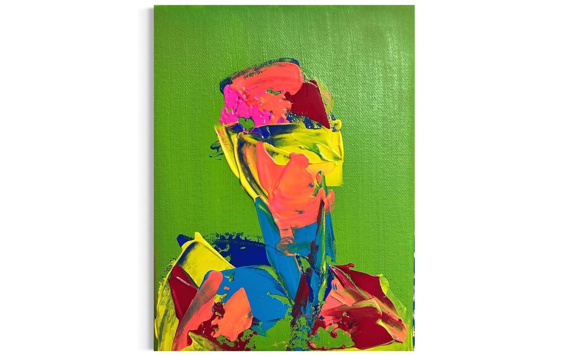 Color Portrait Acryl Green - Leonel Perez 2