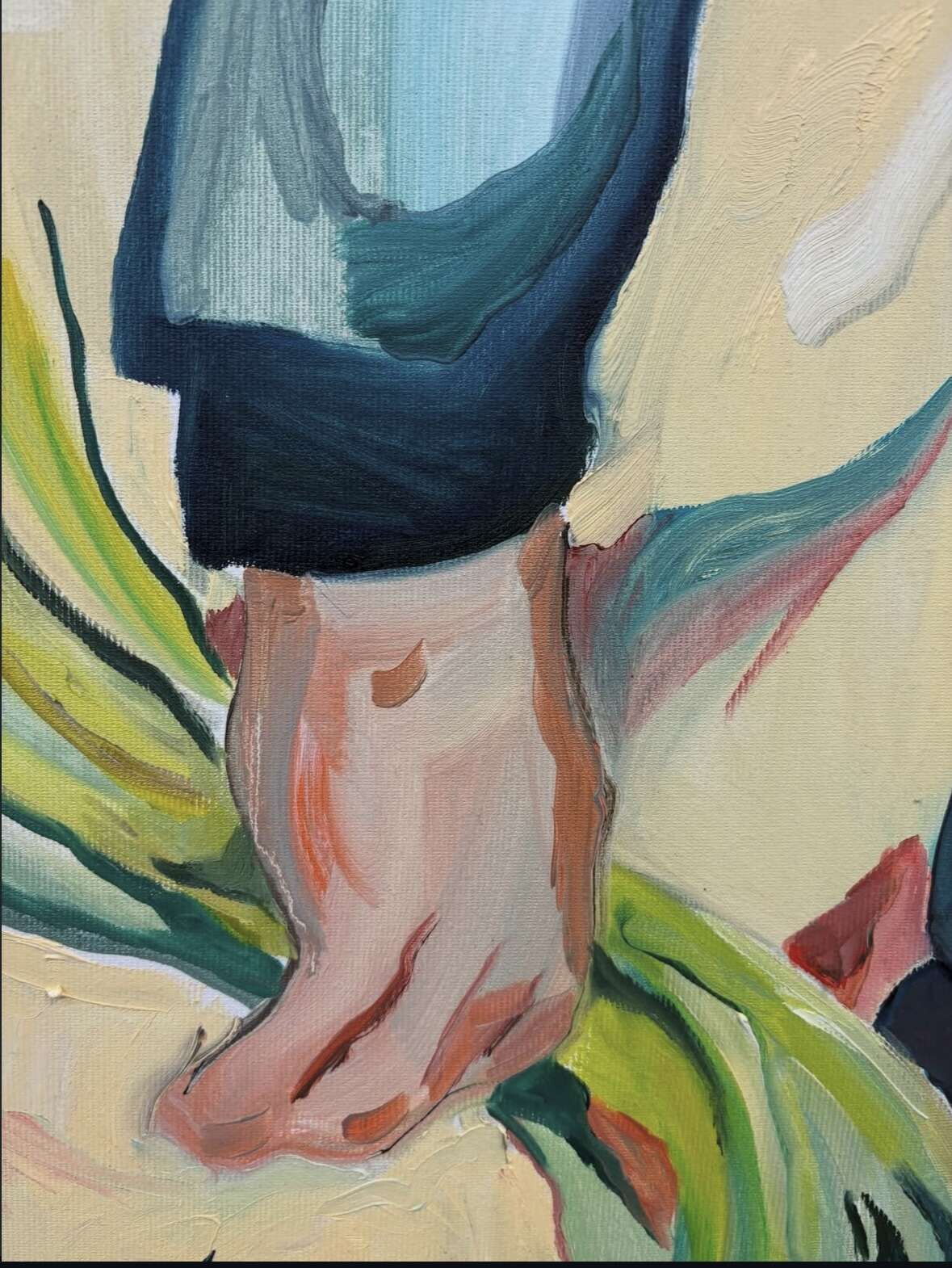 Einpflanzen und Festtreten des Halms - Jonathan Lützen 2