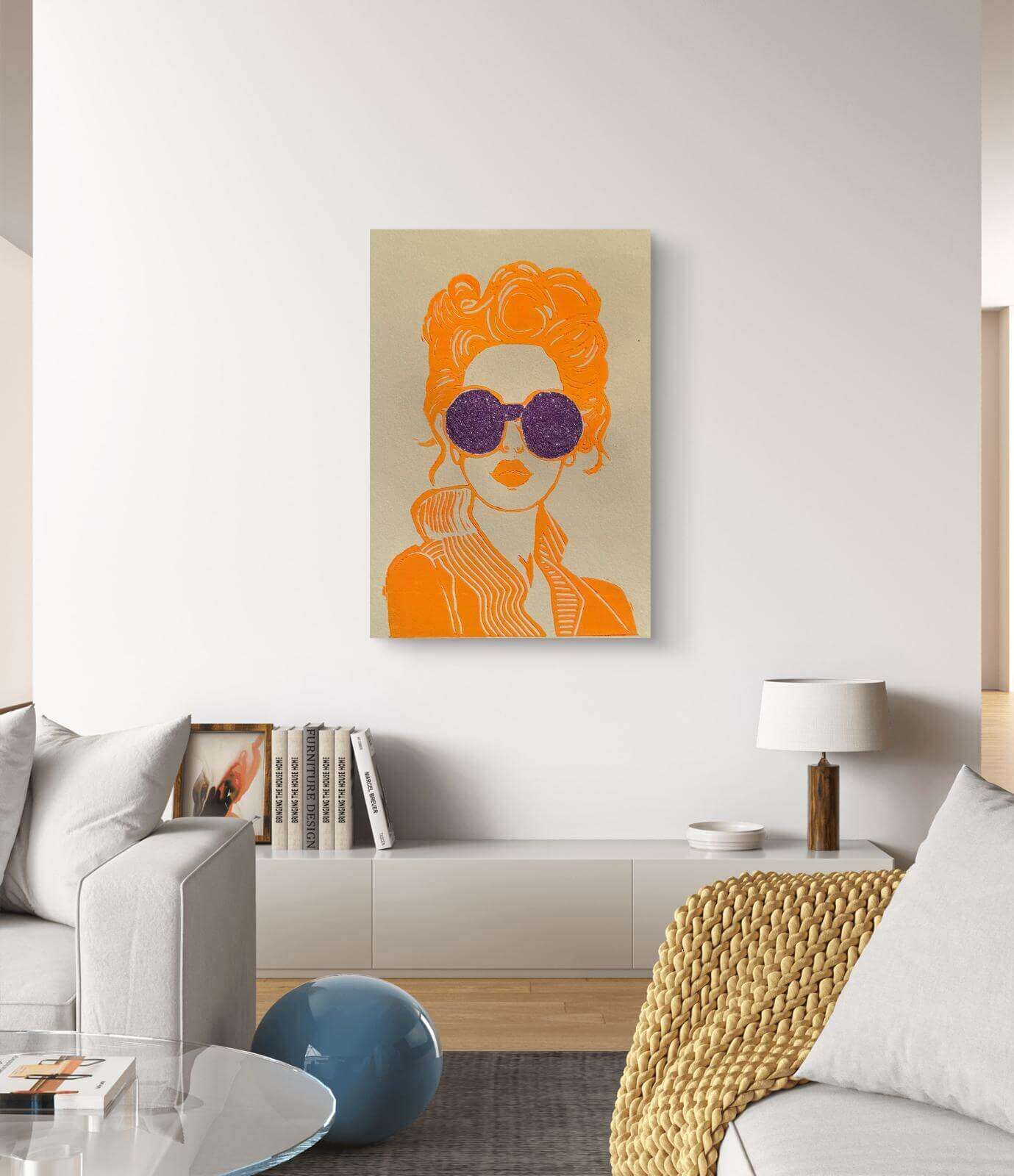 SOMMERGIRL VI Linoldruck - Sybille Stein 5