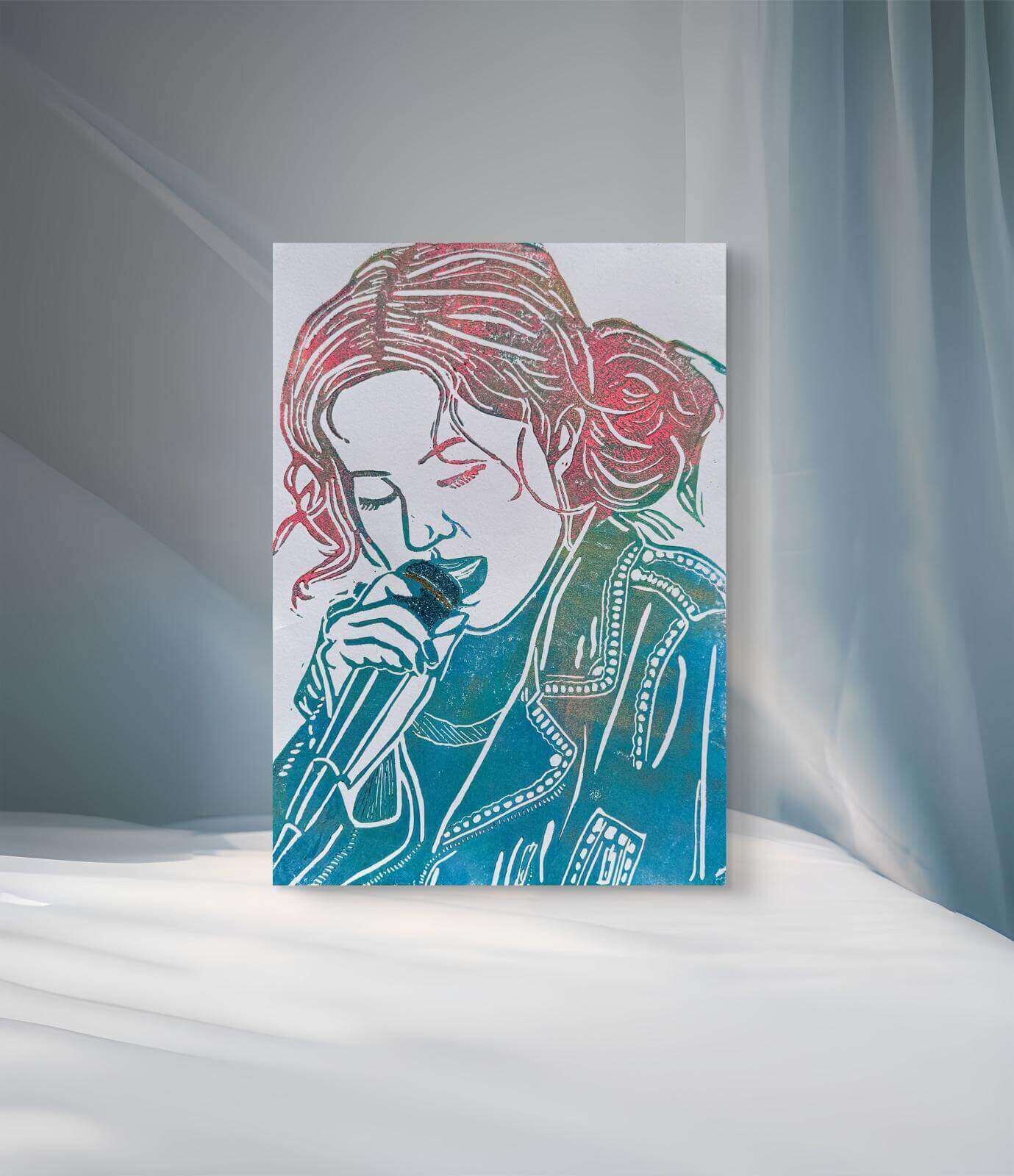 ROSE Linolschnitt 02 - Sybille Stein 8