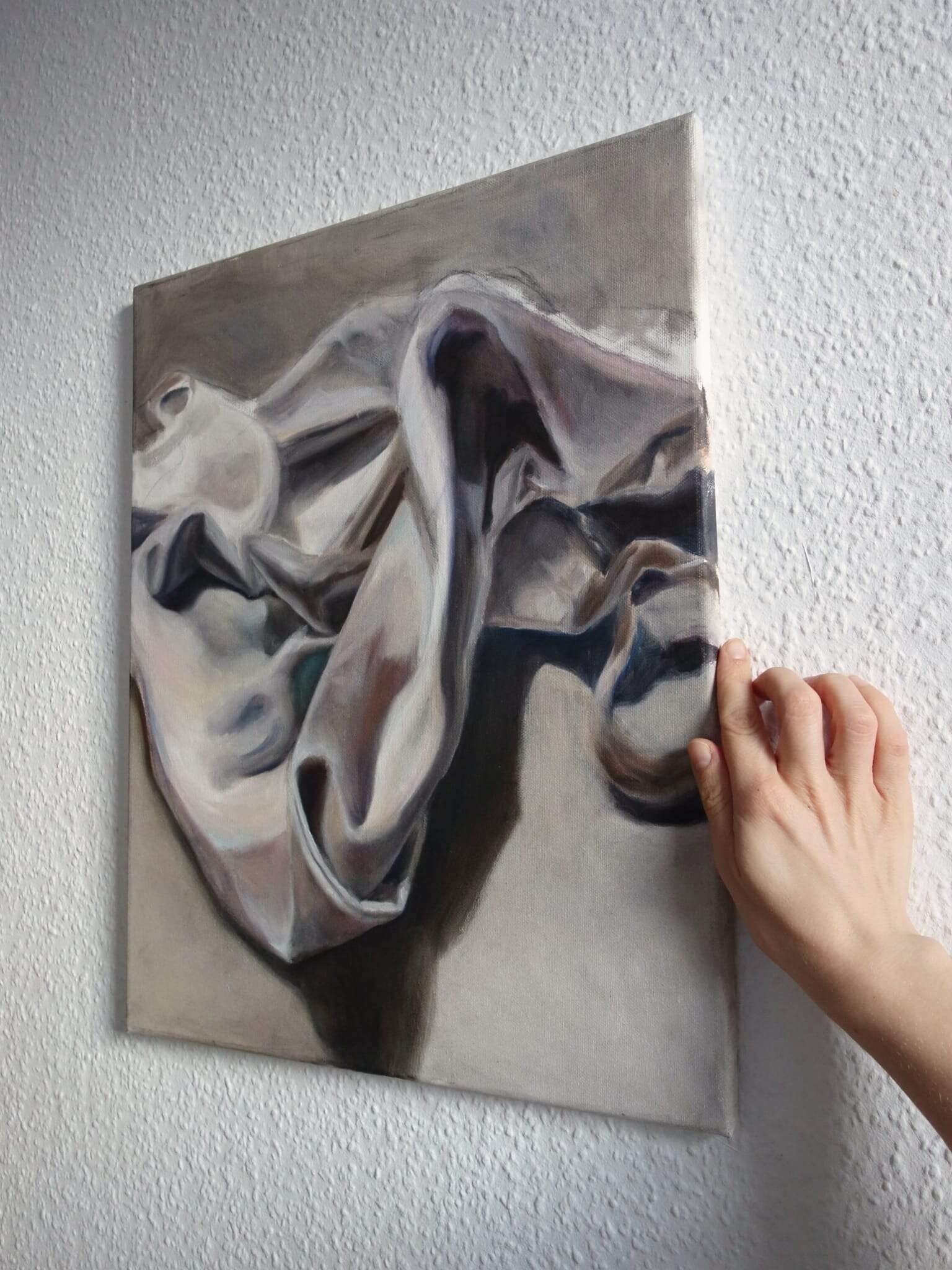 Faltenwurf Ölskizze - Johanna Bajog 7