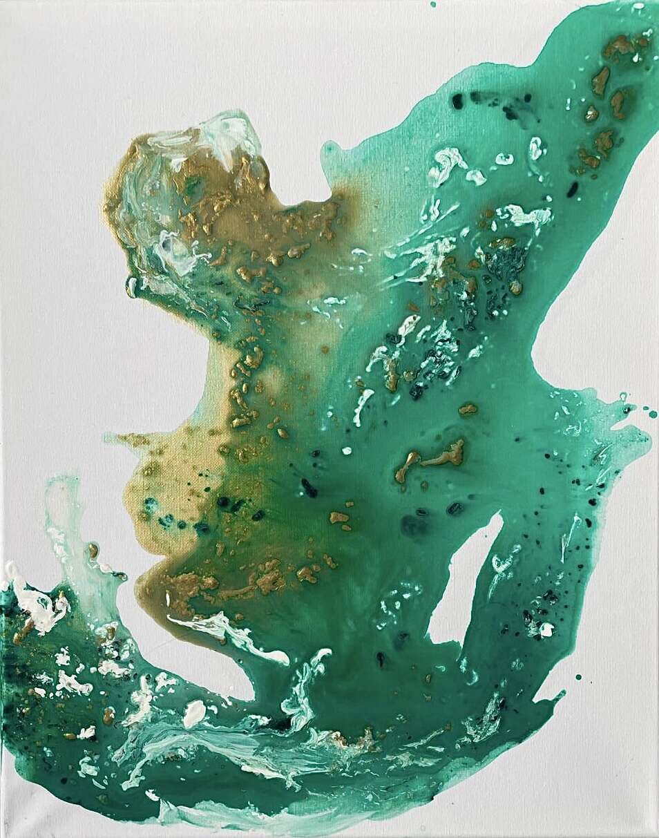 Greenish layers of the ocean - Julienne  Dumrese 1