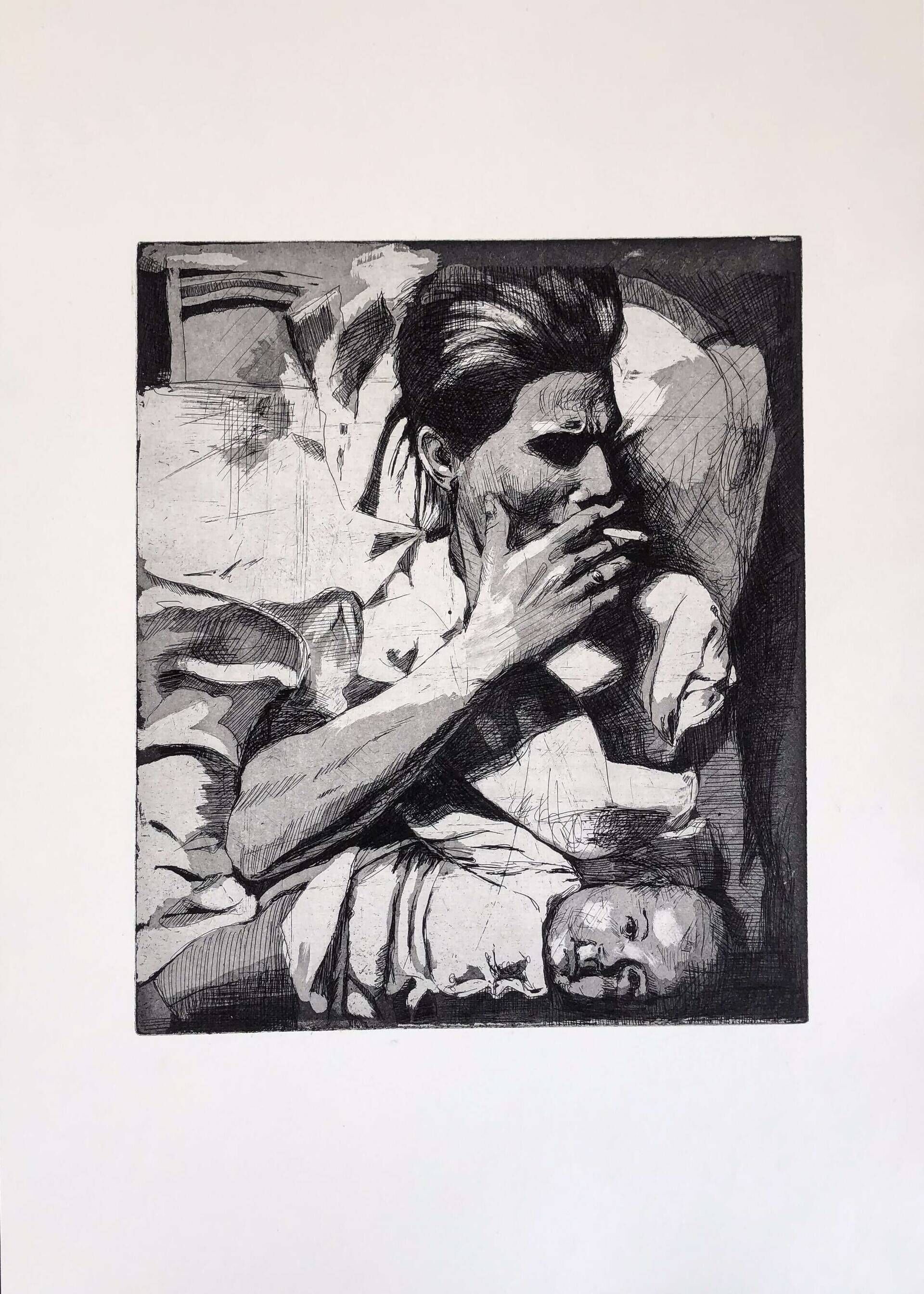 ohne Titel (Zigarette und Kind) - Julius Fischer 4