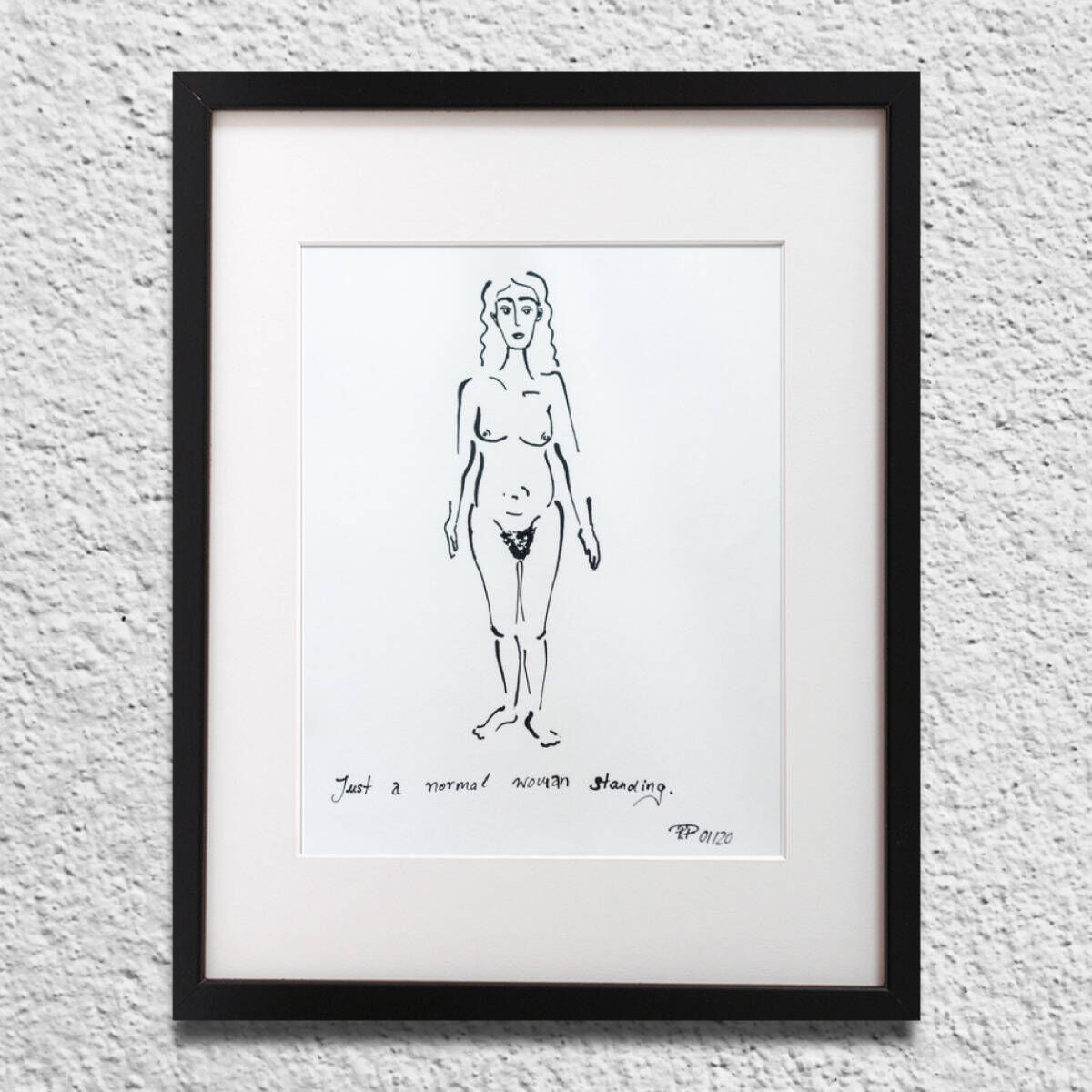 Just a normal woman standing