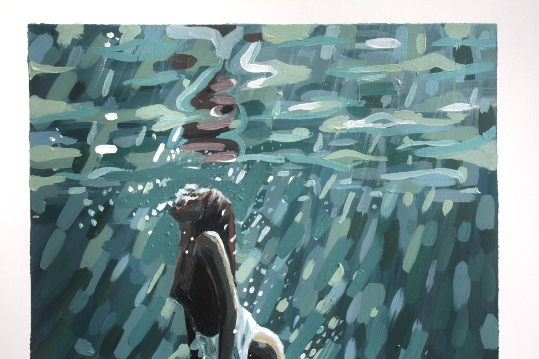 Regen im Wasser
