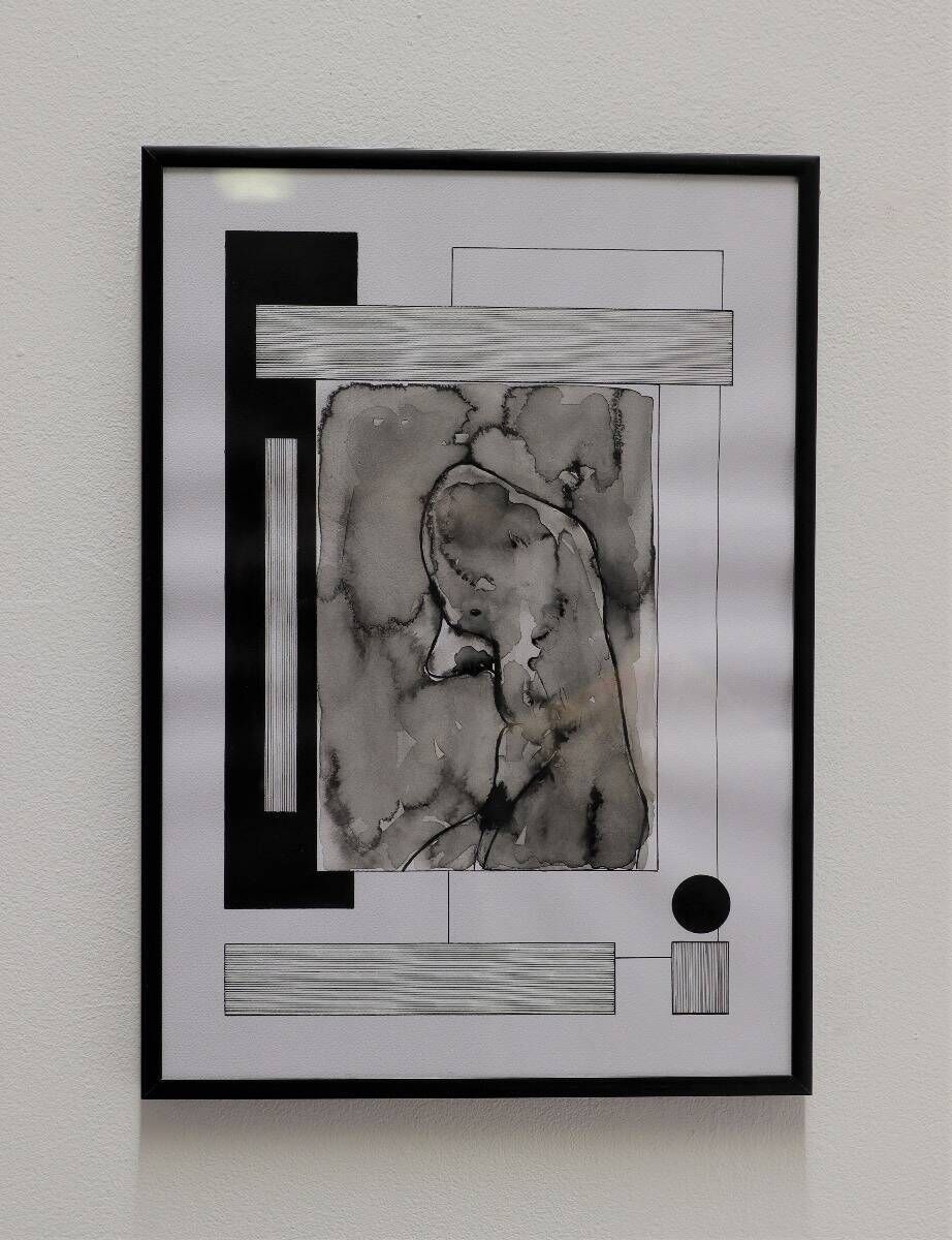 Untitled (Fraktale)/ 2023/  Wasserfarbe, ink on paper (300g)/ A3 (42 x 29,7 cm)