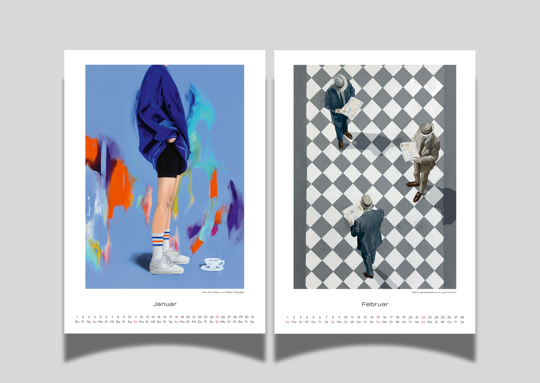 Kunstkalender 2026 A3 / A4 Hochformat 