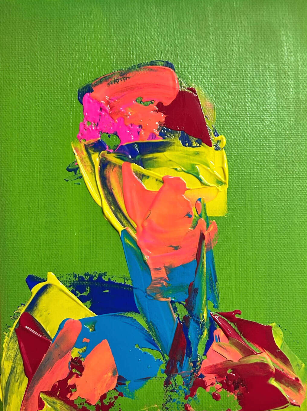 Color Portrait Acryl Green - Leonel Perez 1