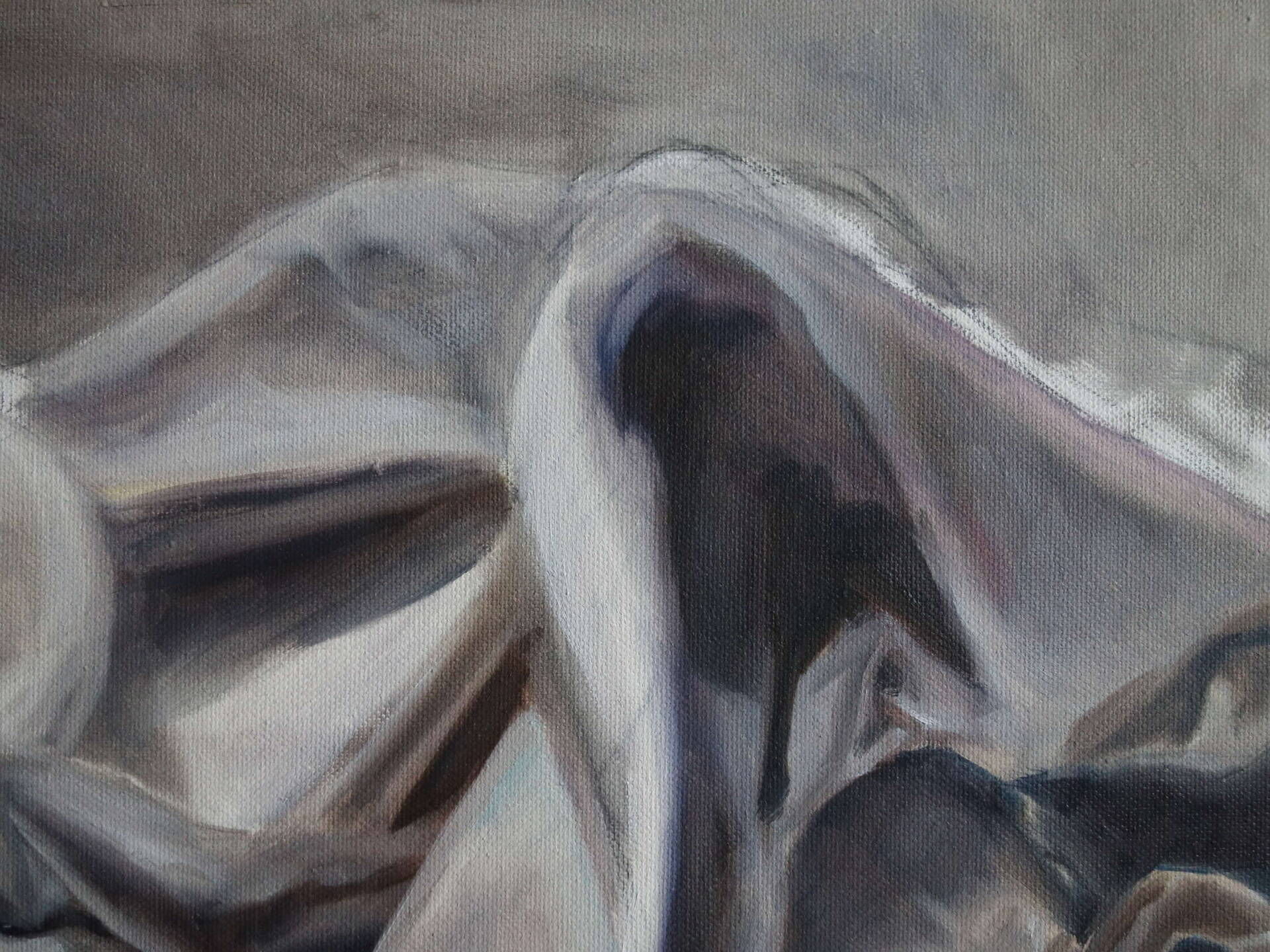 Faltenwurf Ölskizze - Johanna Bajog 3