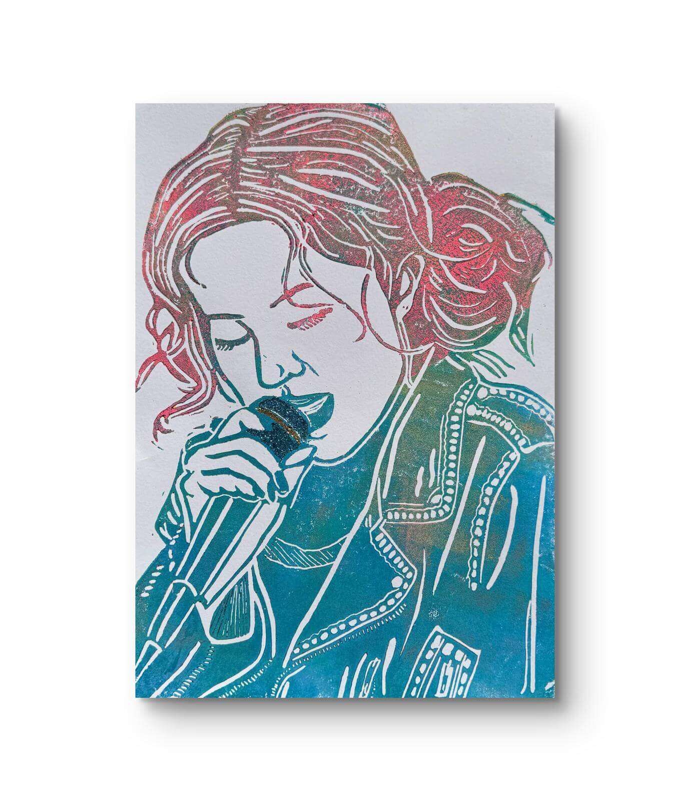 ROSE Linolschnitt 02 - Sybille Stein 2