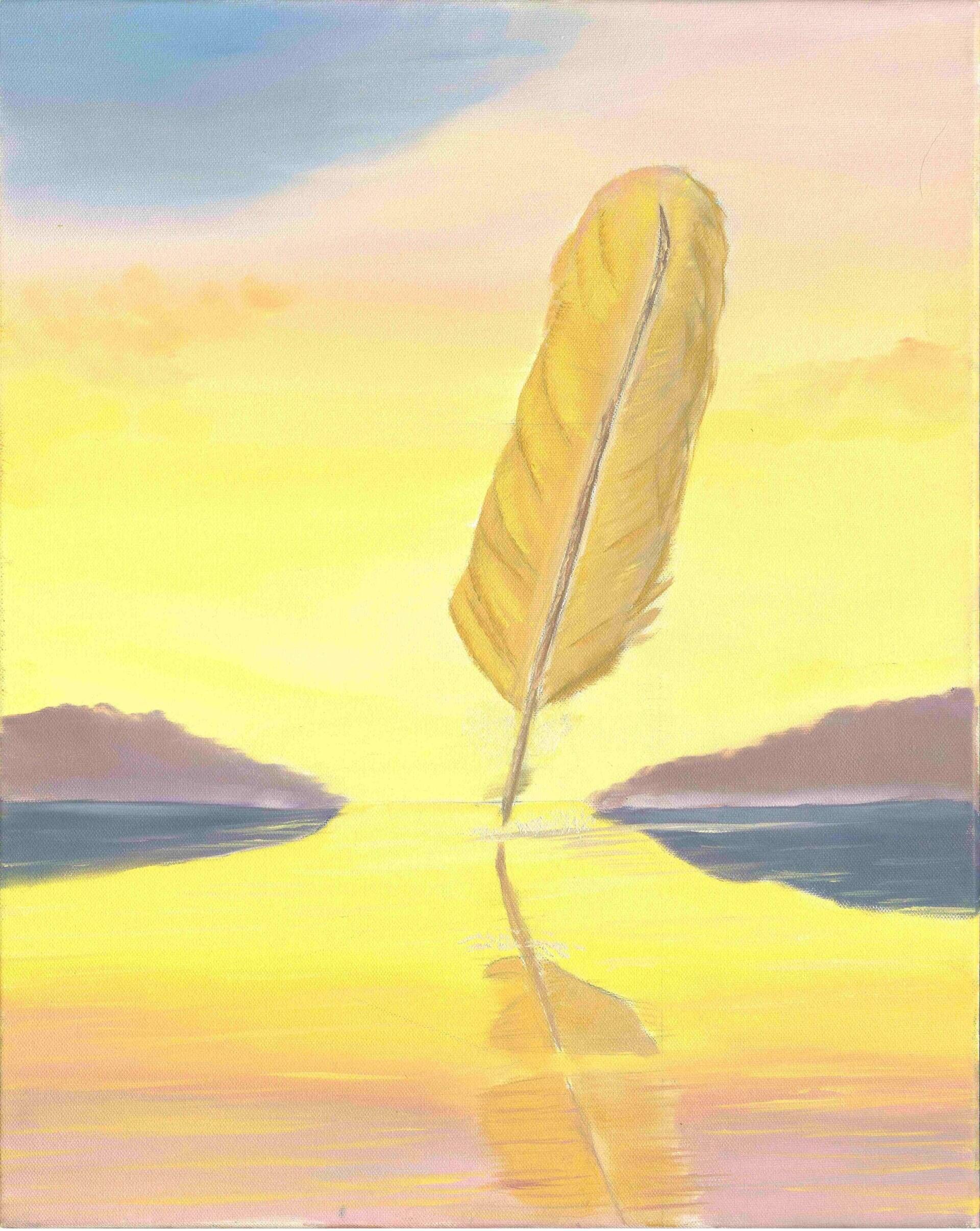 Feder auf dem Wasser, 2024 - Mirko Lassalle 1