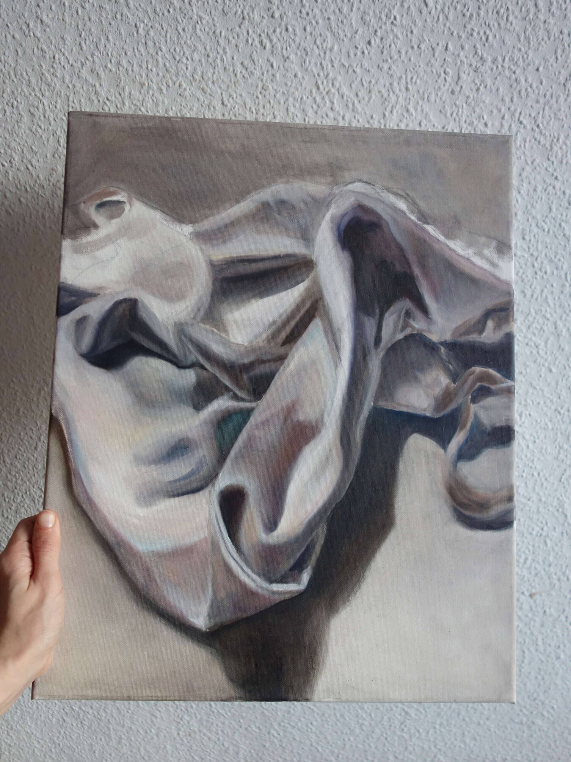 Faltenwurf Ölskizze - Johanna Bajog 6