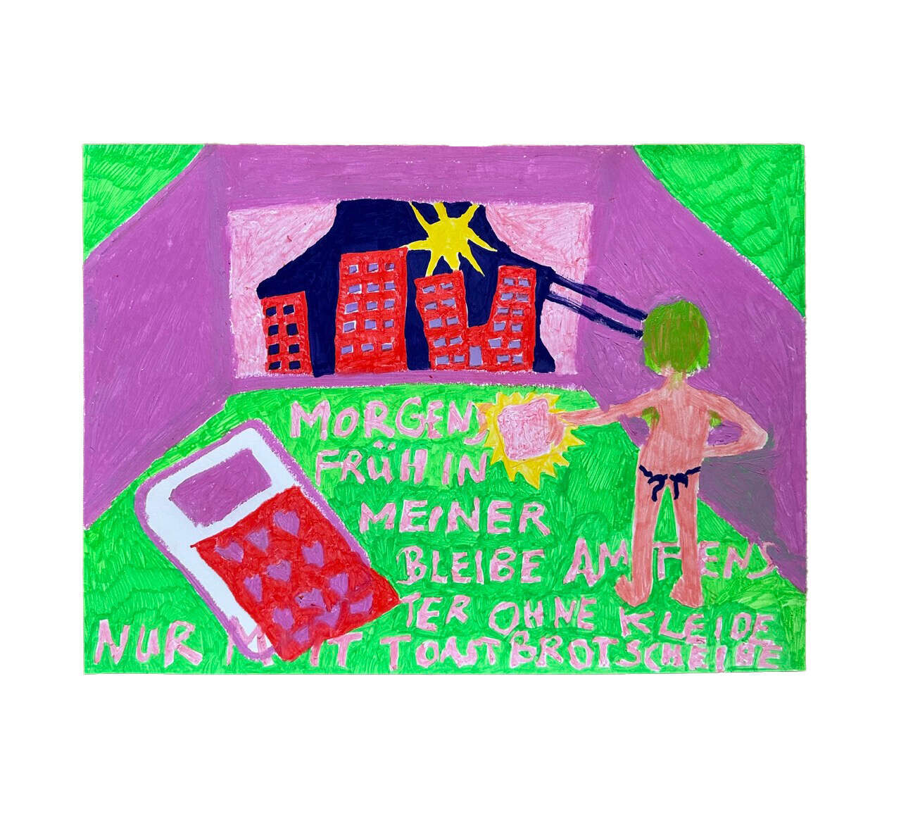 Morgens früh in meiner Bleibe am Fenster ohne Kleide - Linda Denkert 1