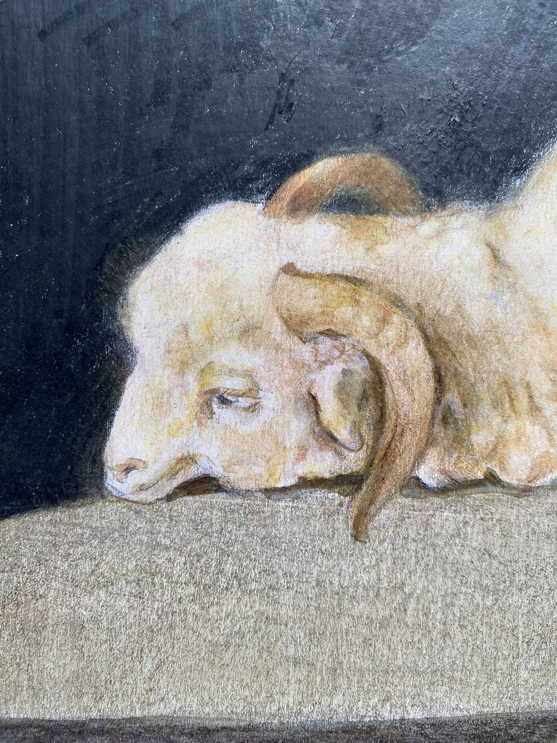 Copia de Agnus Dei, de Zurbarán - Livia Sandino 1