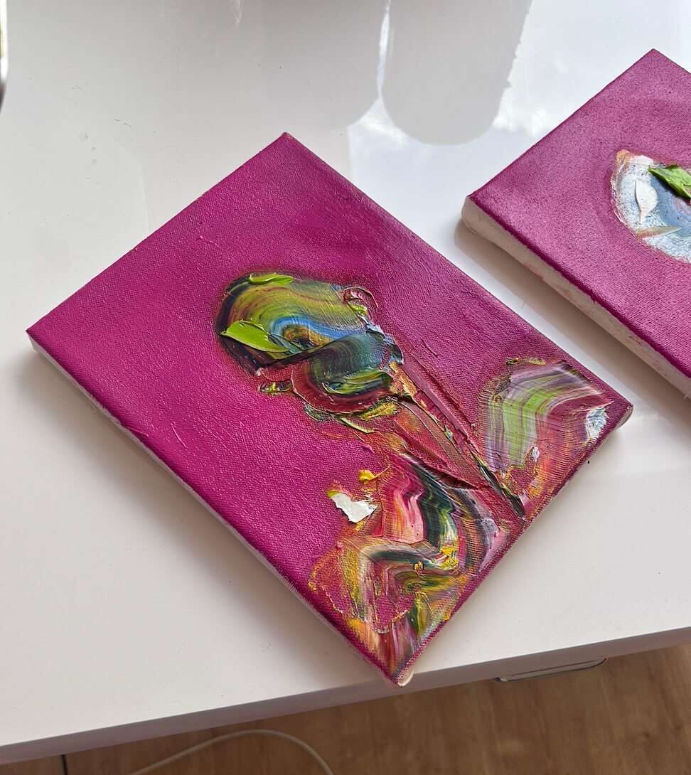 Abstraktes Portrait in Pink I - Leonel Perez 2