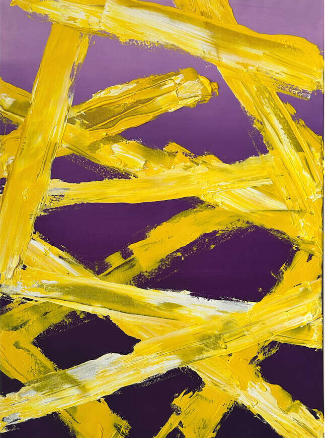 Yellow and Purple Abstract - Leonel Perez 1