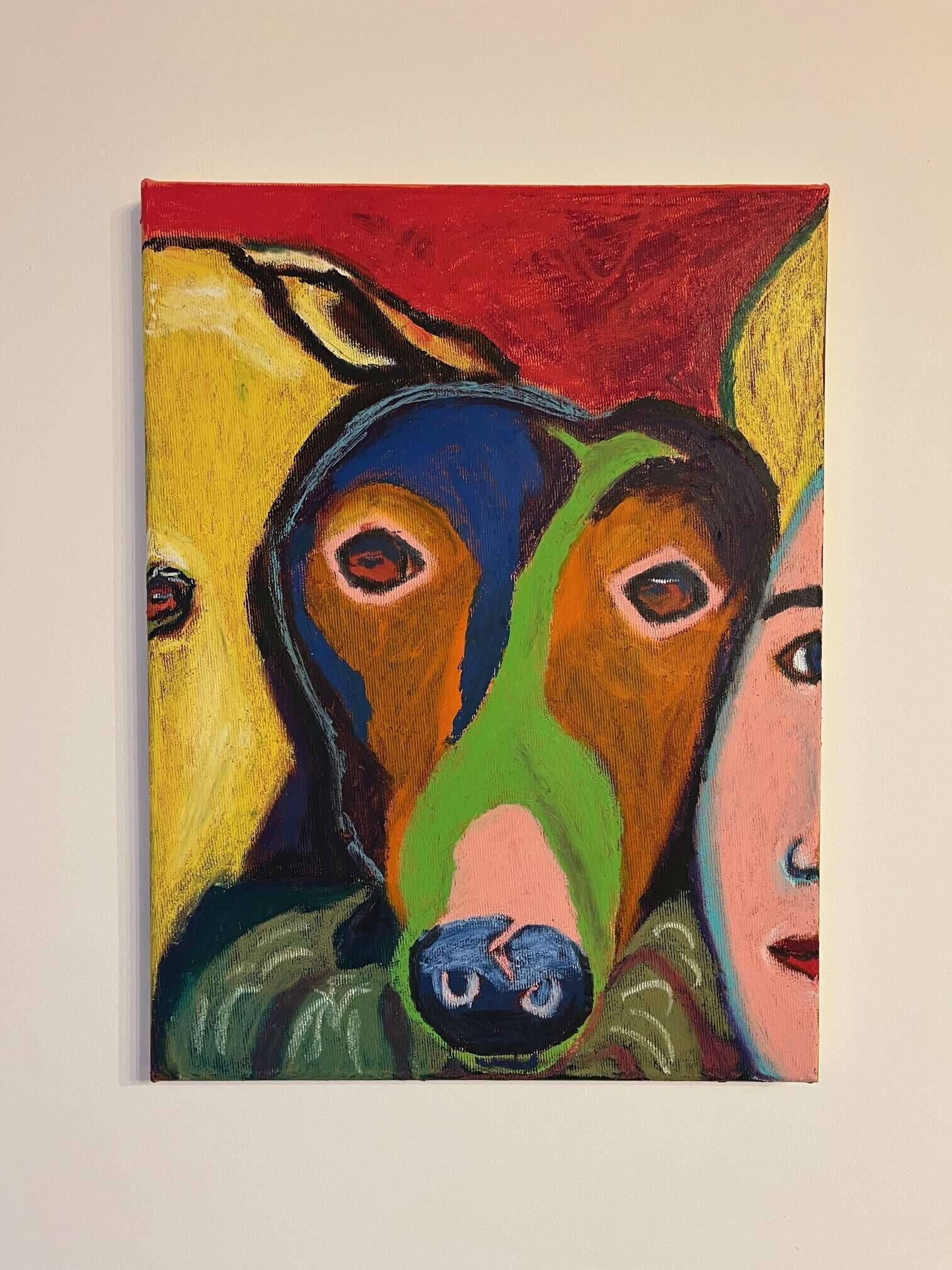 Zwei Hunde und das Mädchen II - Anna Hopfensberger 2