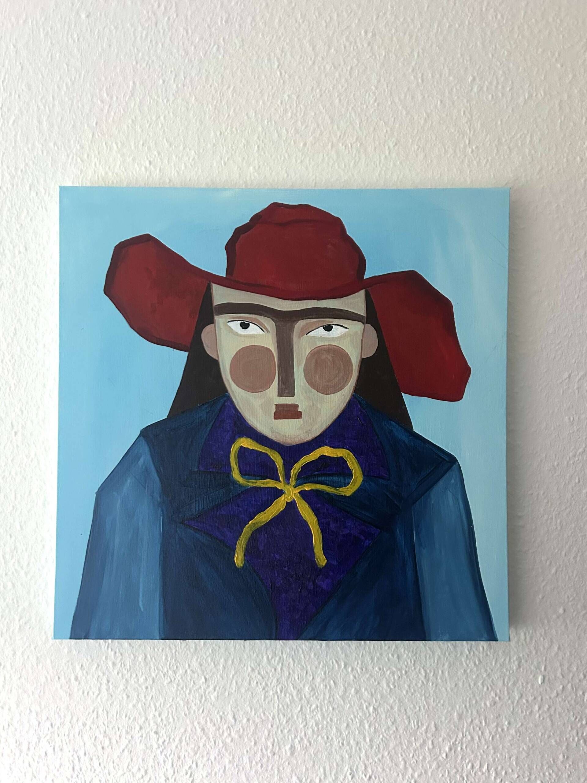 Porträt mit gelber Schleife - Ana Carmona Hernandez 1