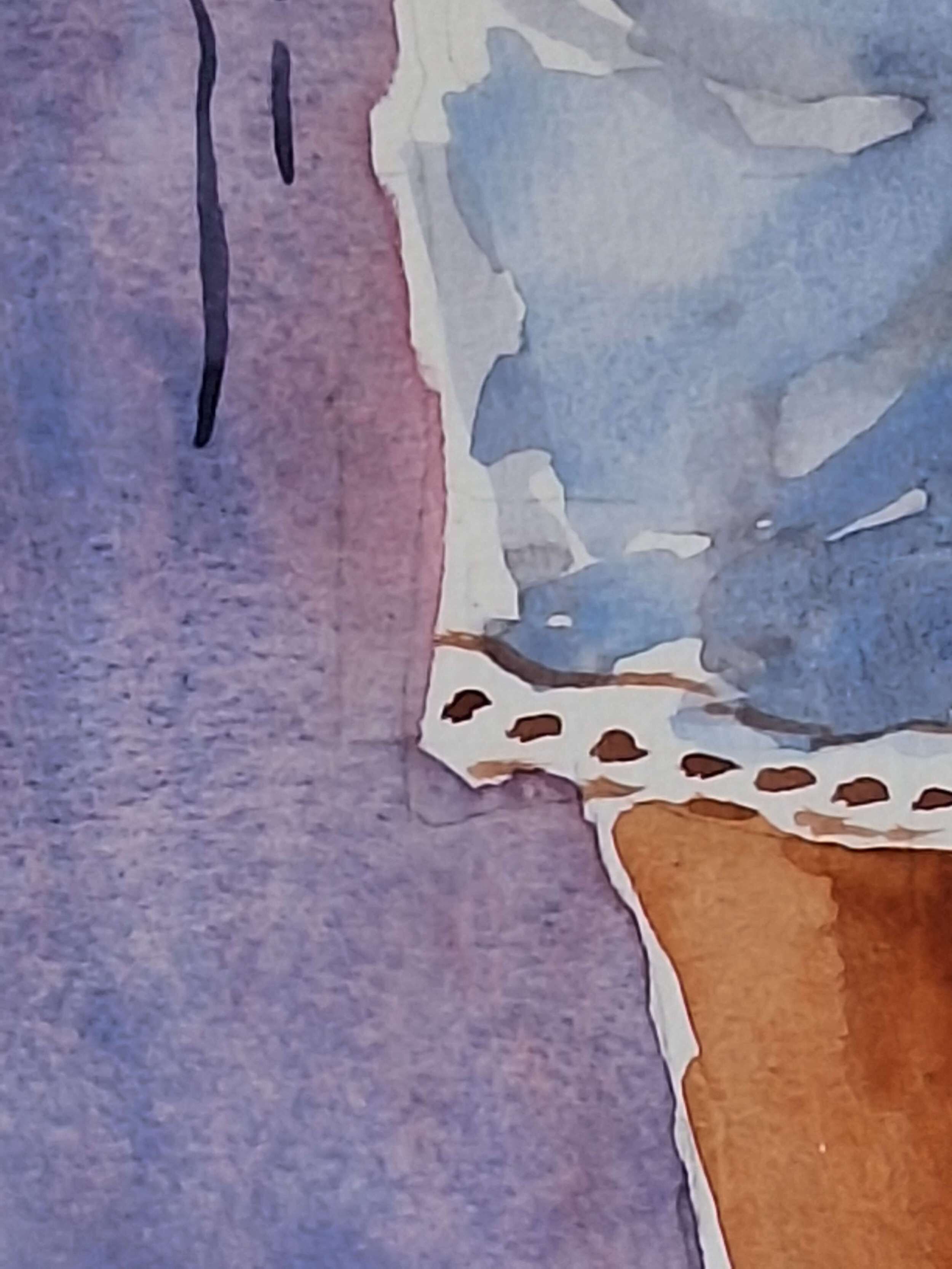 Frau in Mieder (Aquarell) - Sara Wimmers 2
