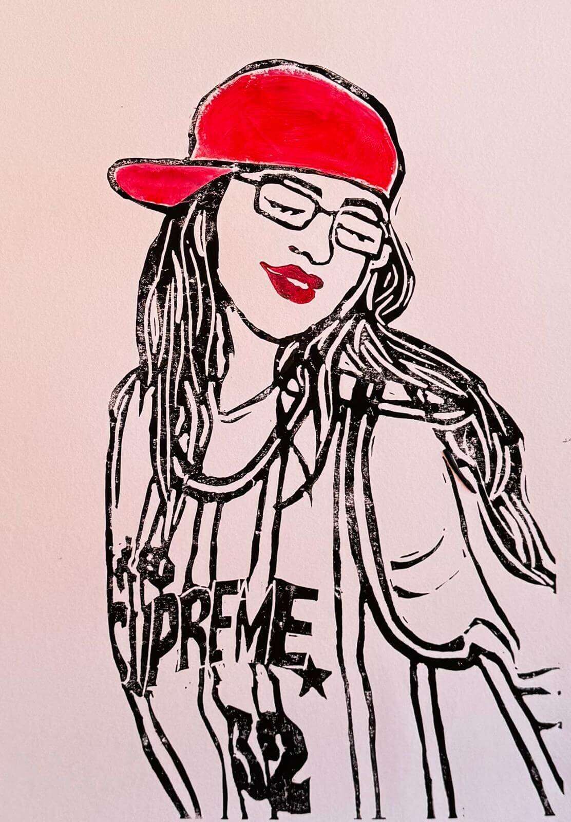 BILLY I LInolschnitt - Sybille Stein 1