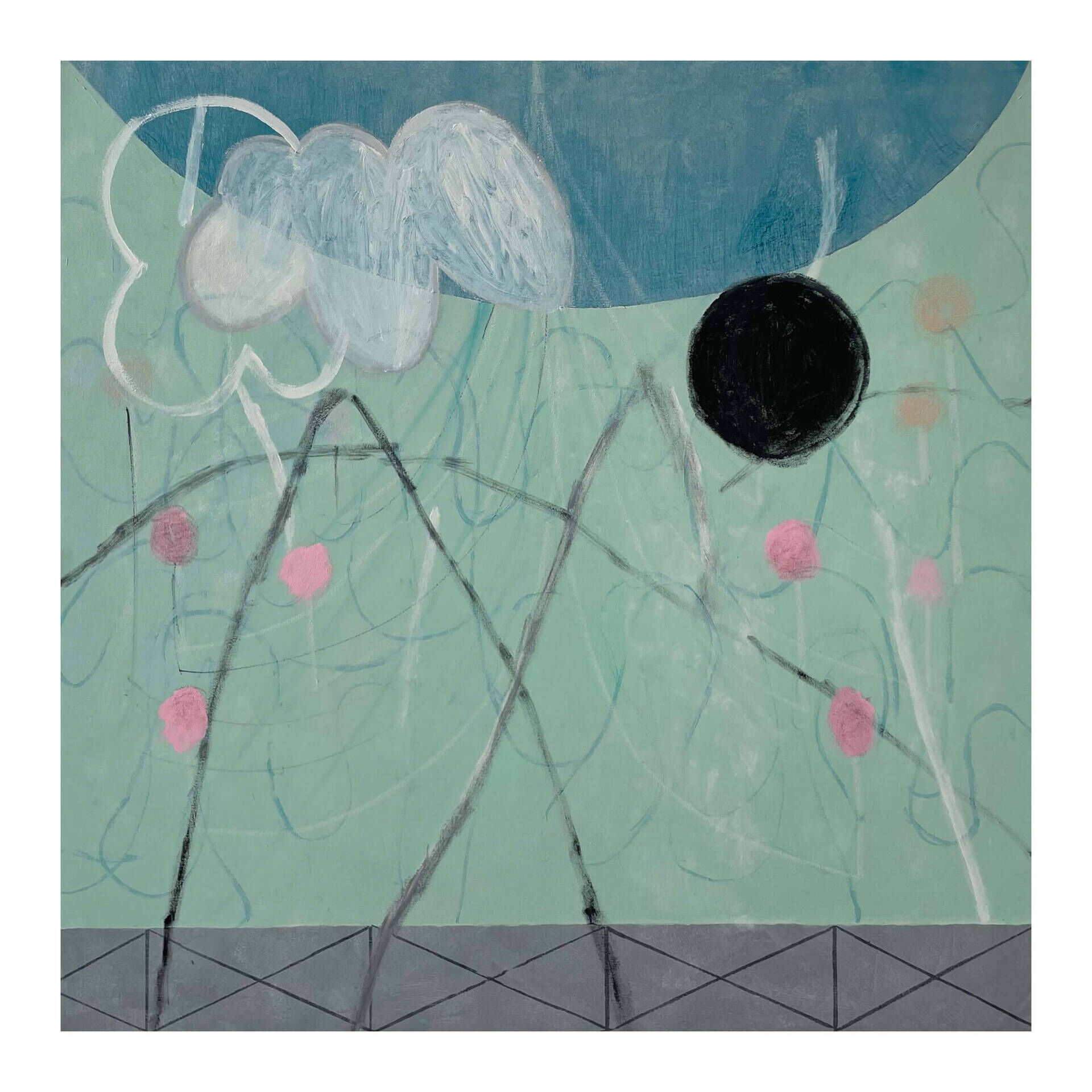 Mountains with a pink pattern - Sam Parsaei 1