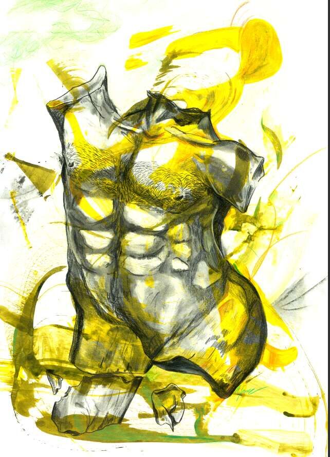 Körperstudie auf Grün - Thomas Lorenz 1