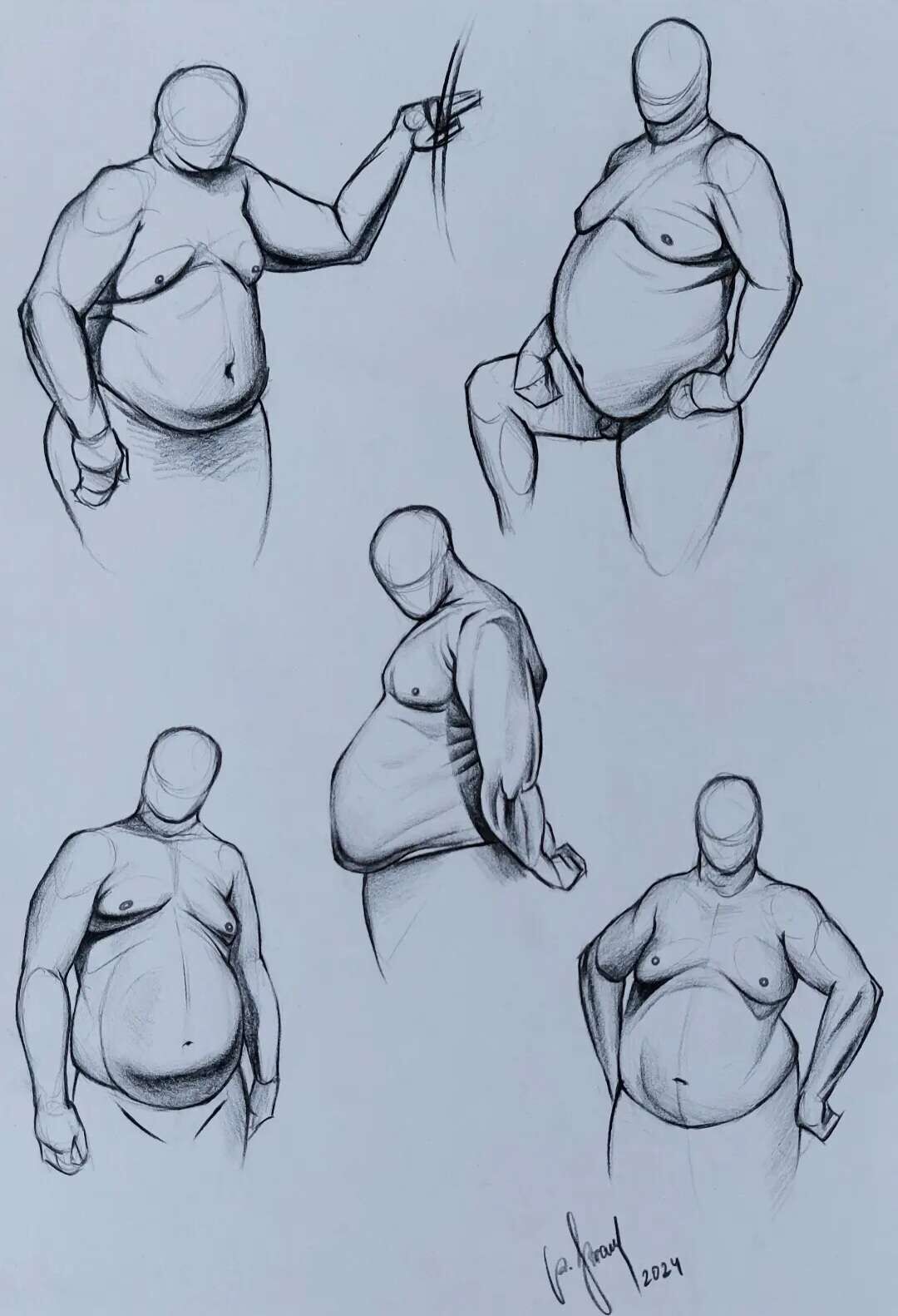 Aktstudien eines Mannes - Alexander Straub 1