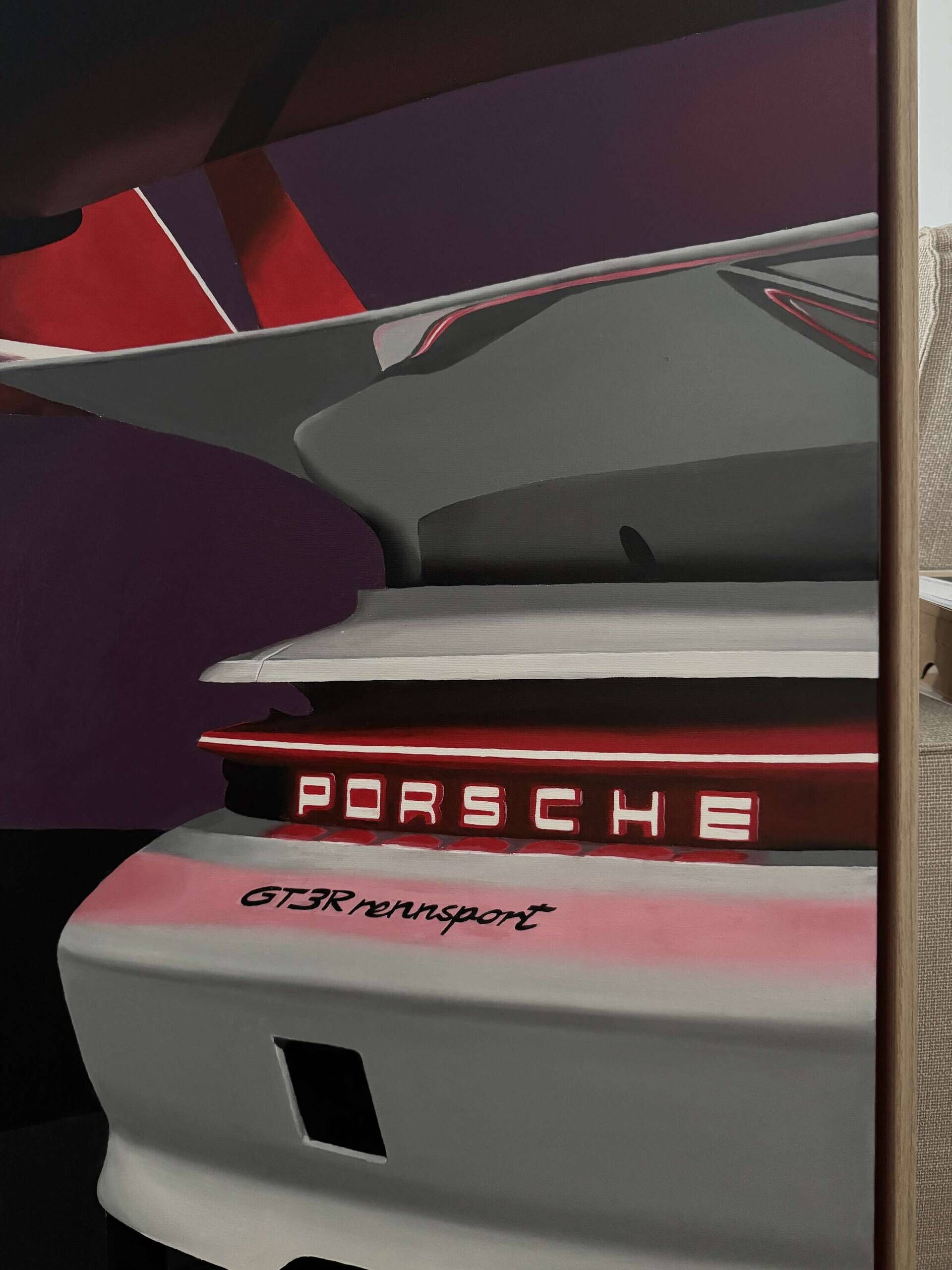 Porsche GT3R Rennsport Ölgemälde  - Julia Oleinicenko 1
