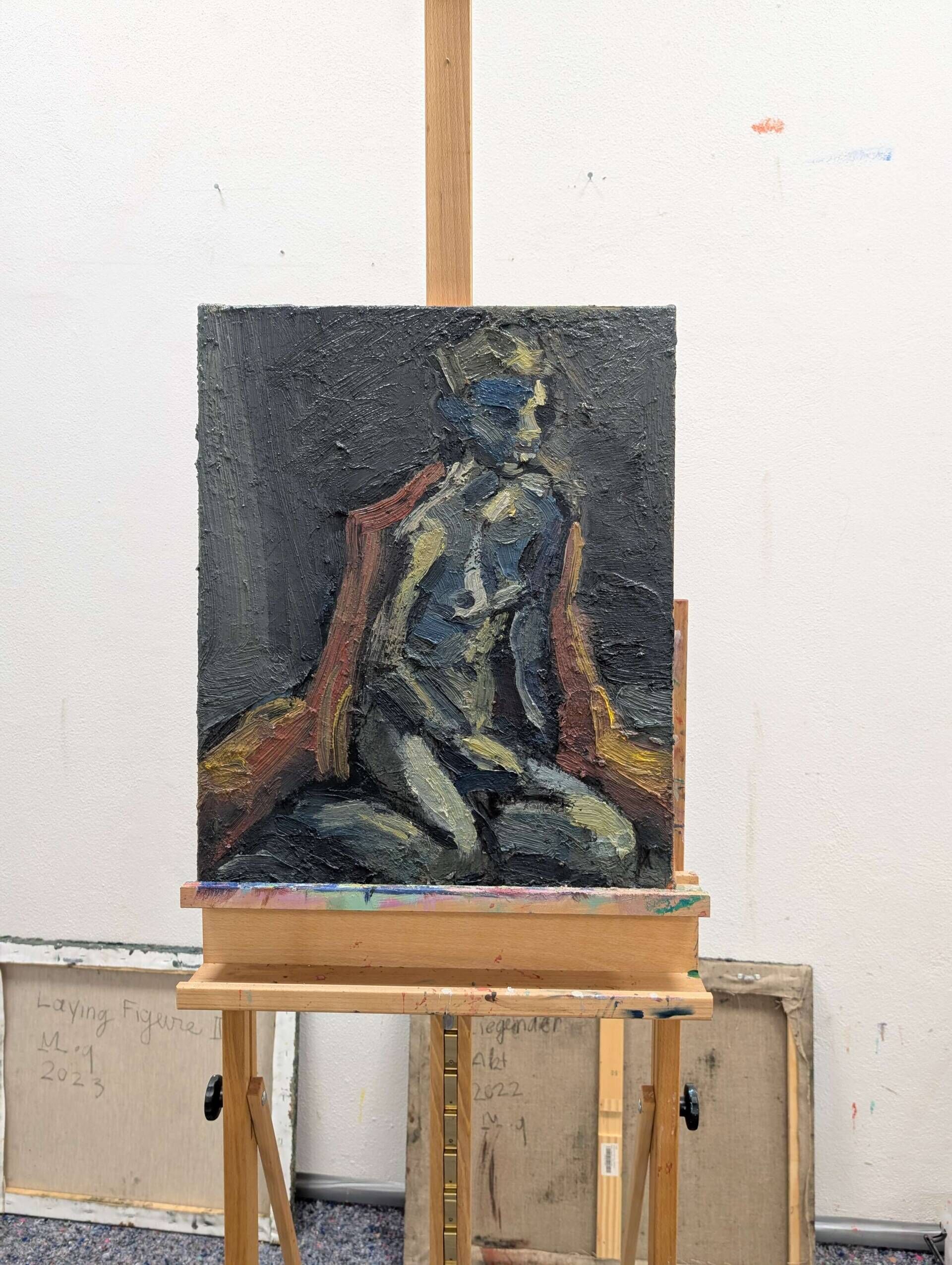 Sitting nude with blanket - Quang Minh Tran 1