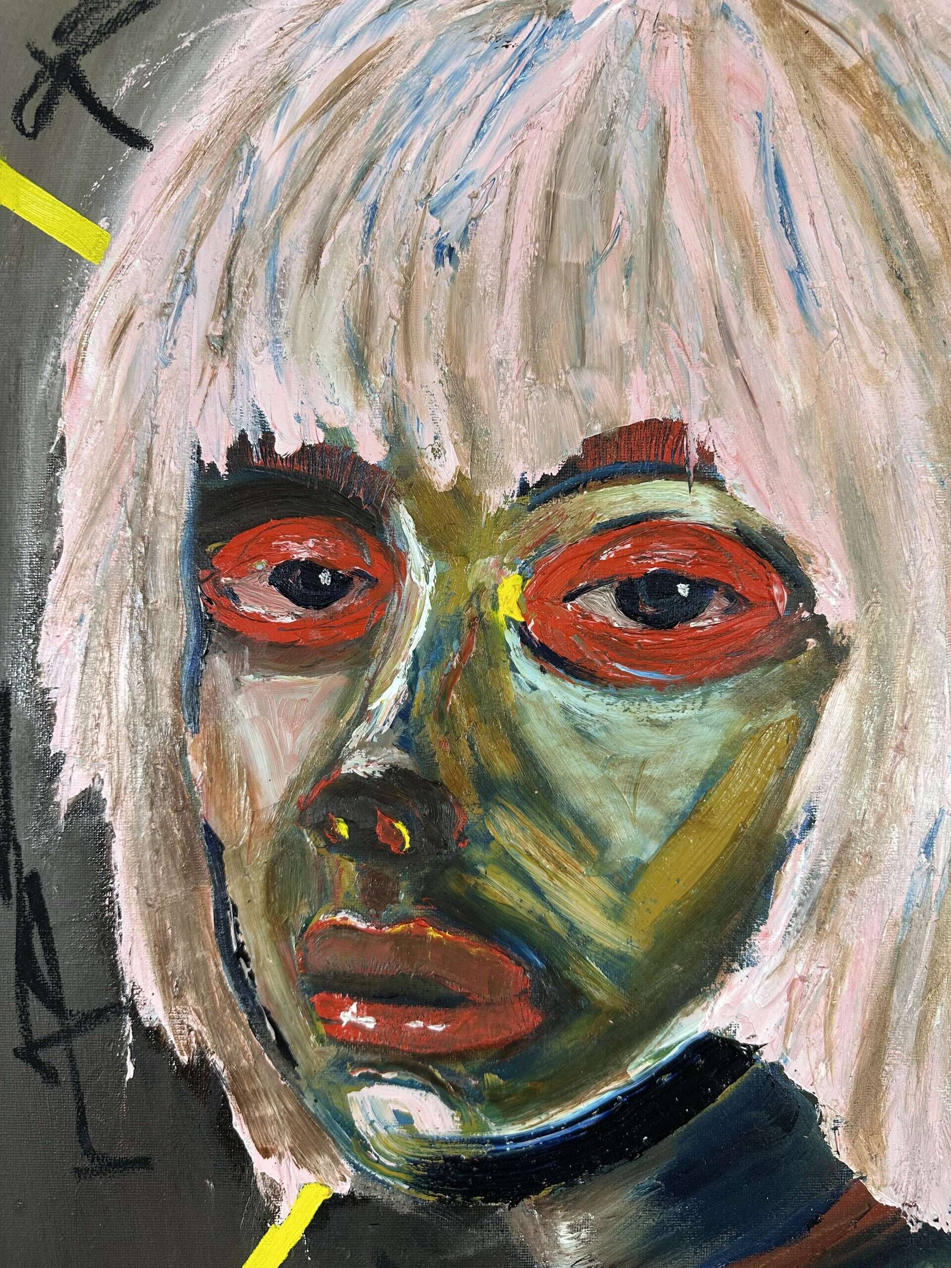 abstract portrait with white & yellow stripes - Martin Collmann 7