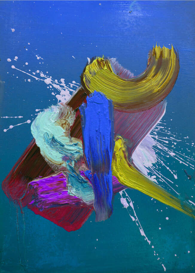Testbenzin Triptychon blau - Christopher Schröder 3