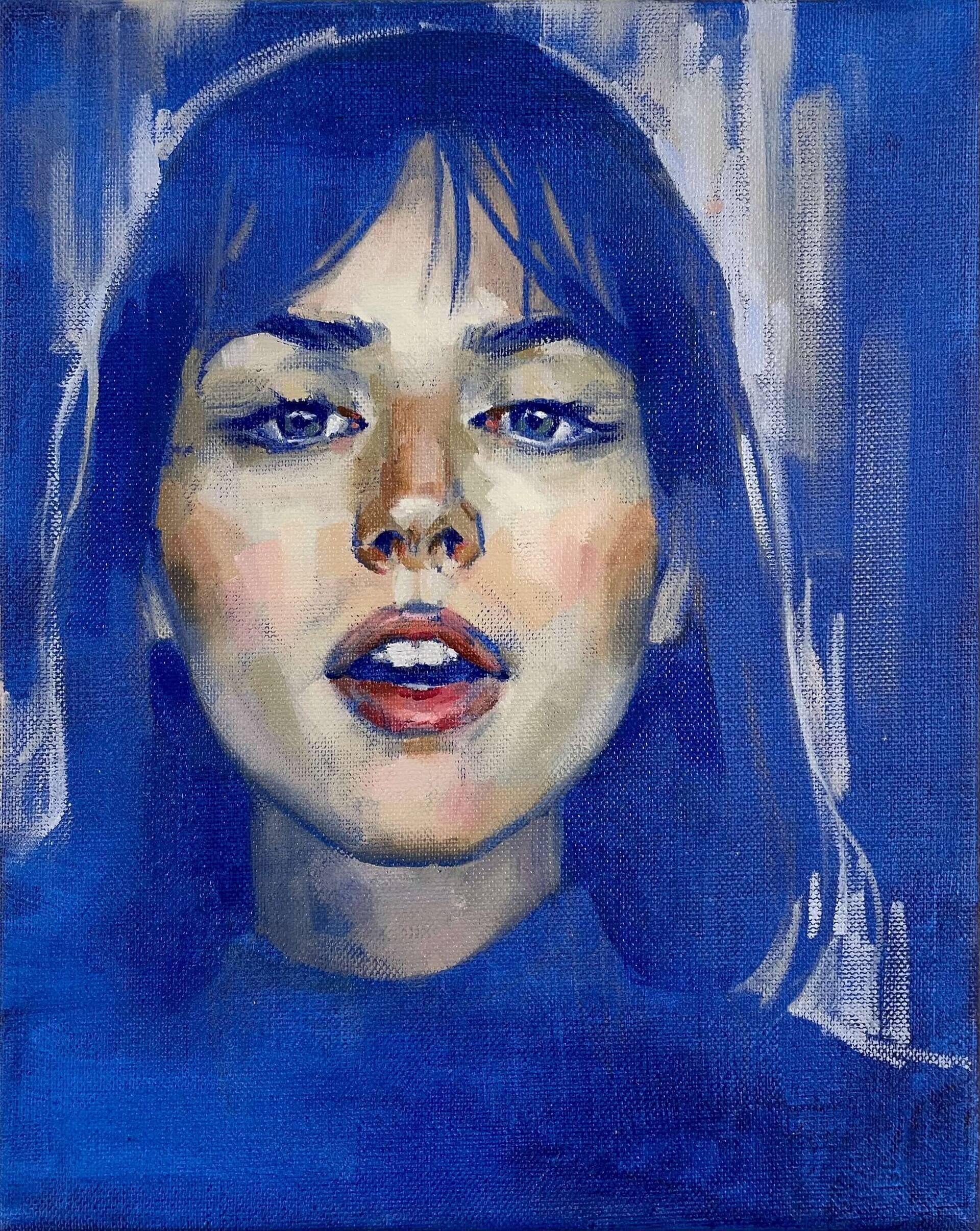 Blaues Porträt  - Ekaterina  Vasilenko 1