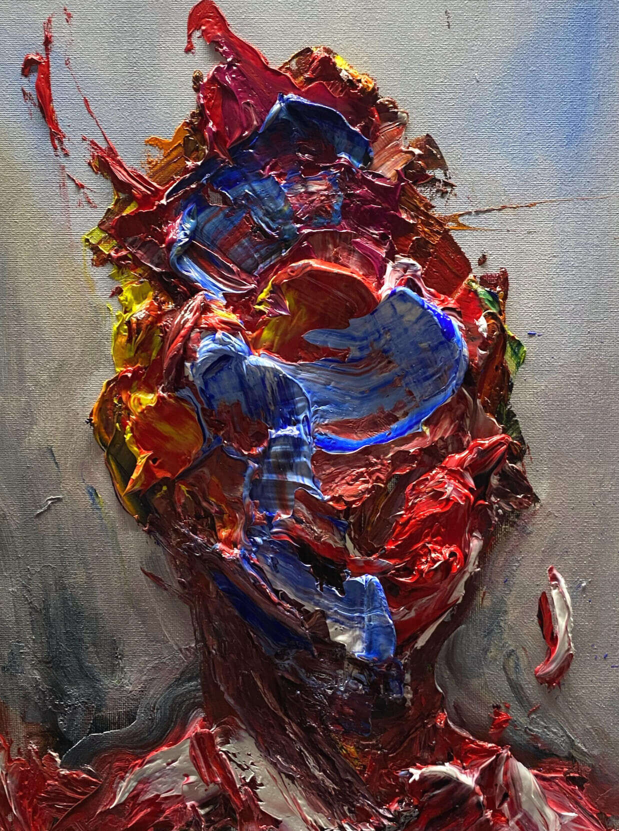 Distorted Portrait Red - Leonel Perez 1