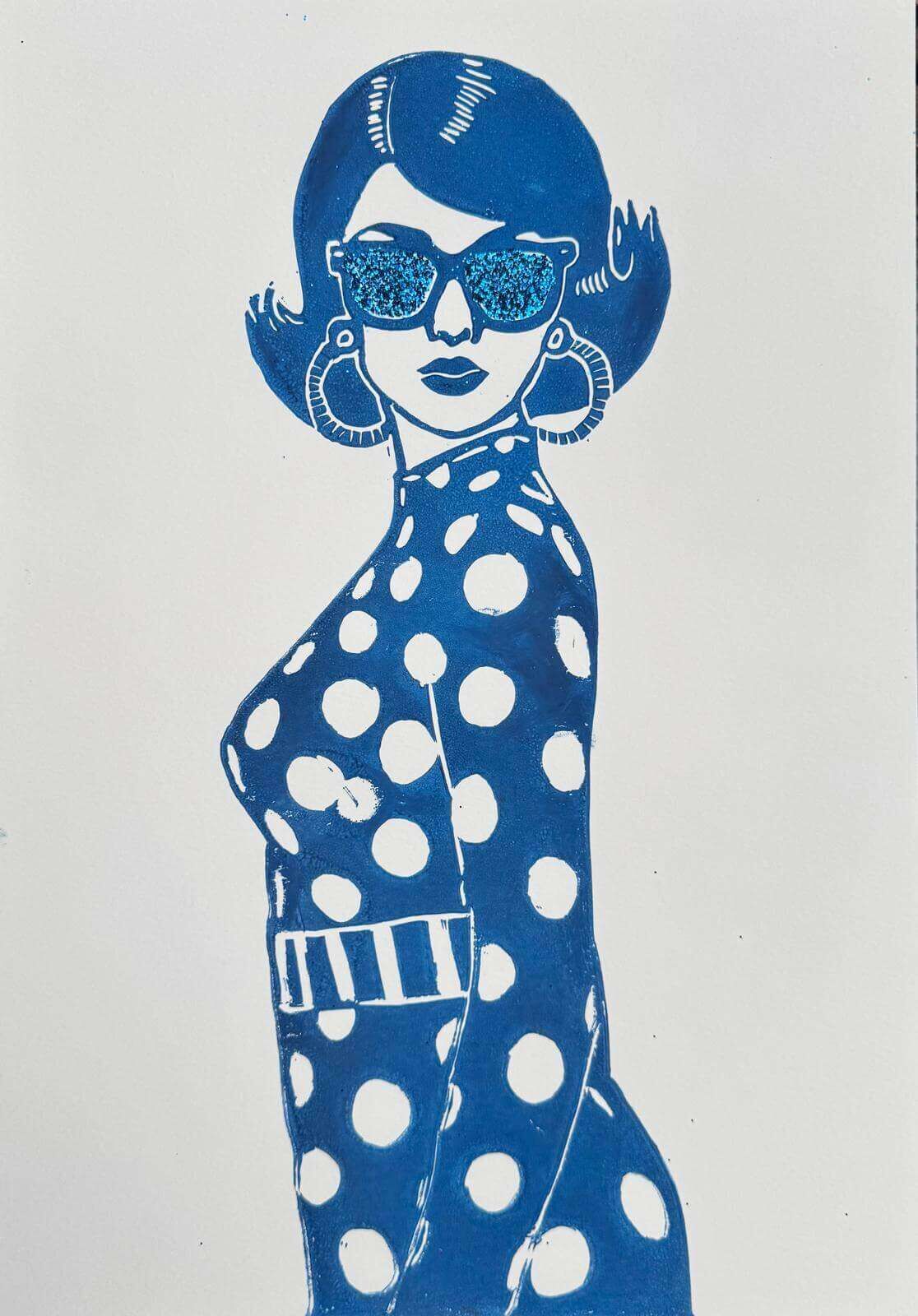 PALMAGIRL No. 2 - I LINOLSCHNITT - Sybille Stein 2