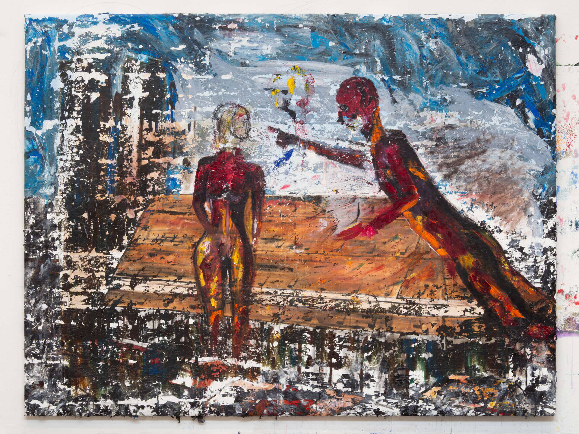 Kirche mit Figure - Leonhard Mihm 1